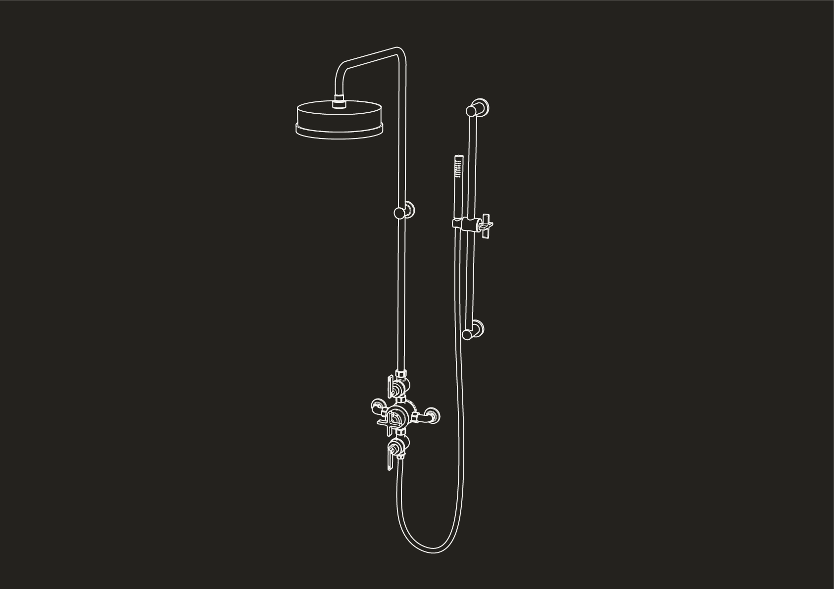 Chapter One - Triple Exposed Shower Thermostat with Volume Controls by Studio Ore