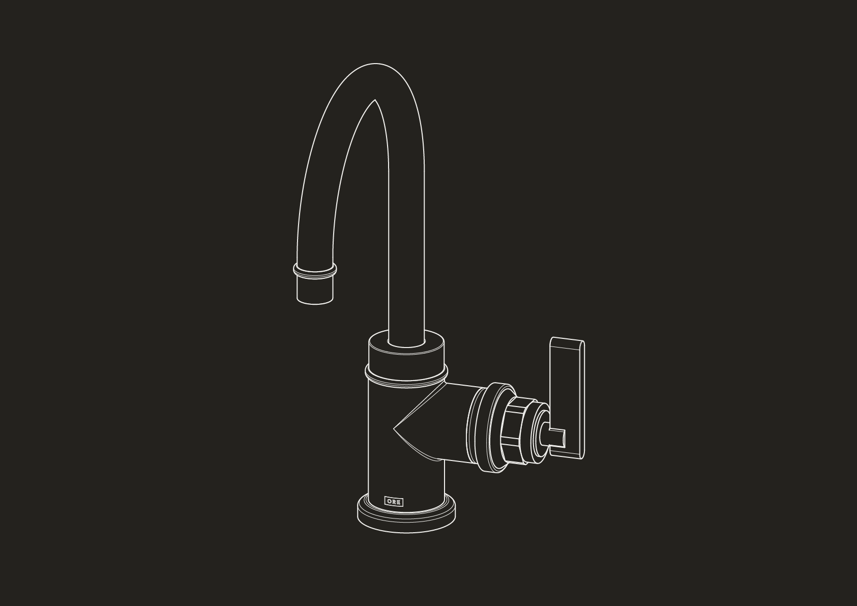 Chapter Two - Deck Mounted Basin Mixer by Studio Ore
