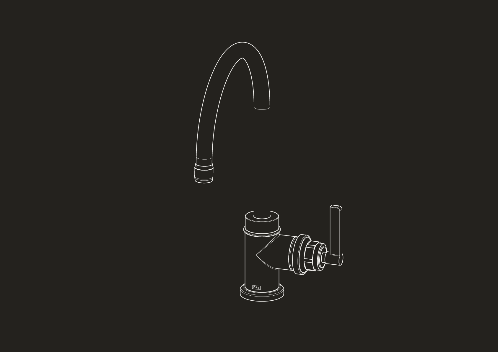 Chapter Two - Deck Mounted Kitchen Mixer by Studio Ore