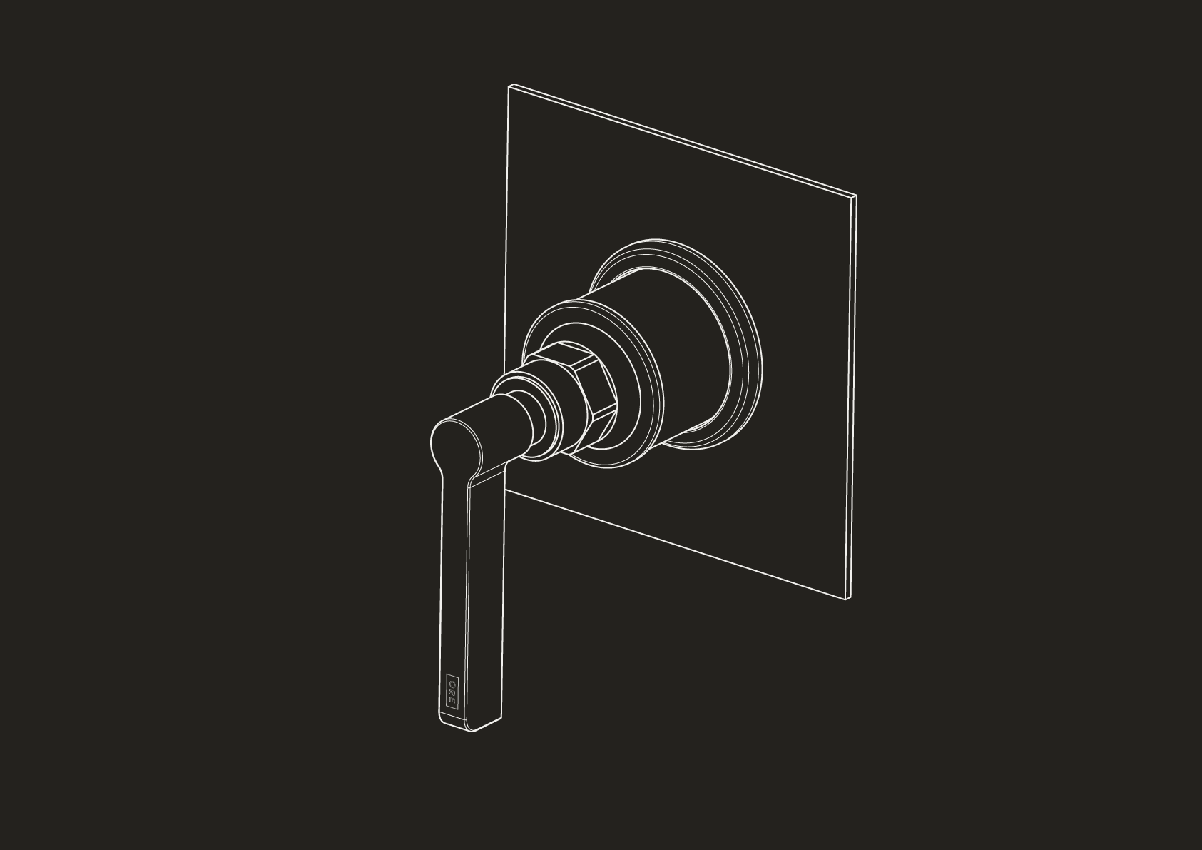 Chapter Two – Wall Mounted Shower Mixer with Progressive Cartridge by Studio Ore