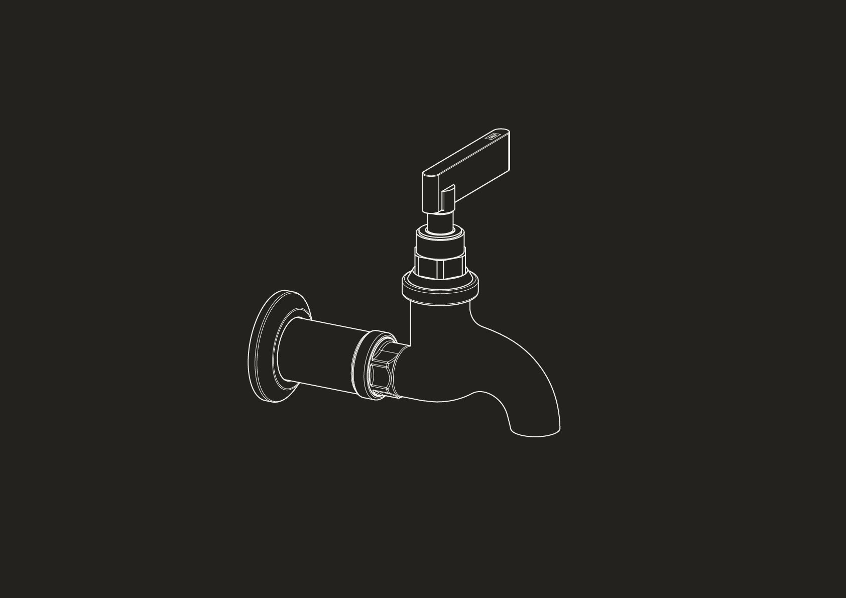 Chapter Two - Single Wall Mounted Bib Tap by Studio Ore