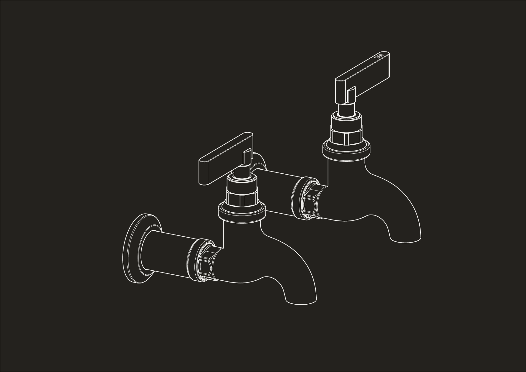 Chapter Two - Wall Mounted Bib Taps by Studio Ore