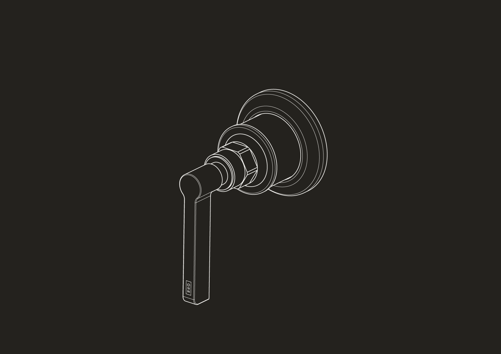 Chapter Two – Wall Mounted Shower Mixer with Progressive Cartridge and Wall Ring by Studio Ore