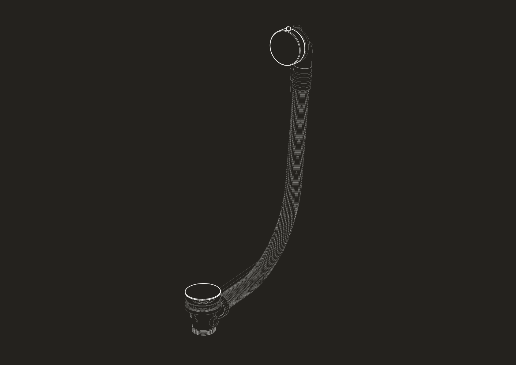 Bath Waste with Overflow and Rotational Control by Studio Ore