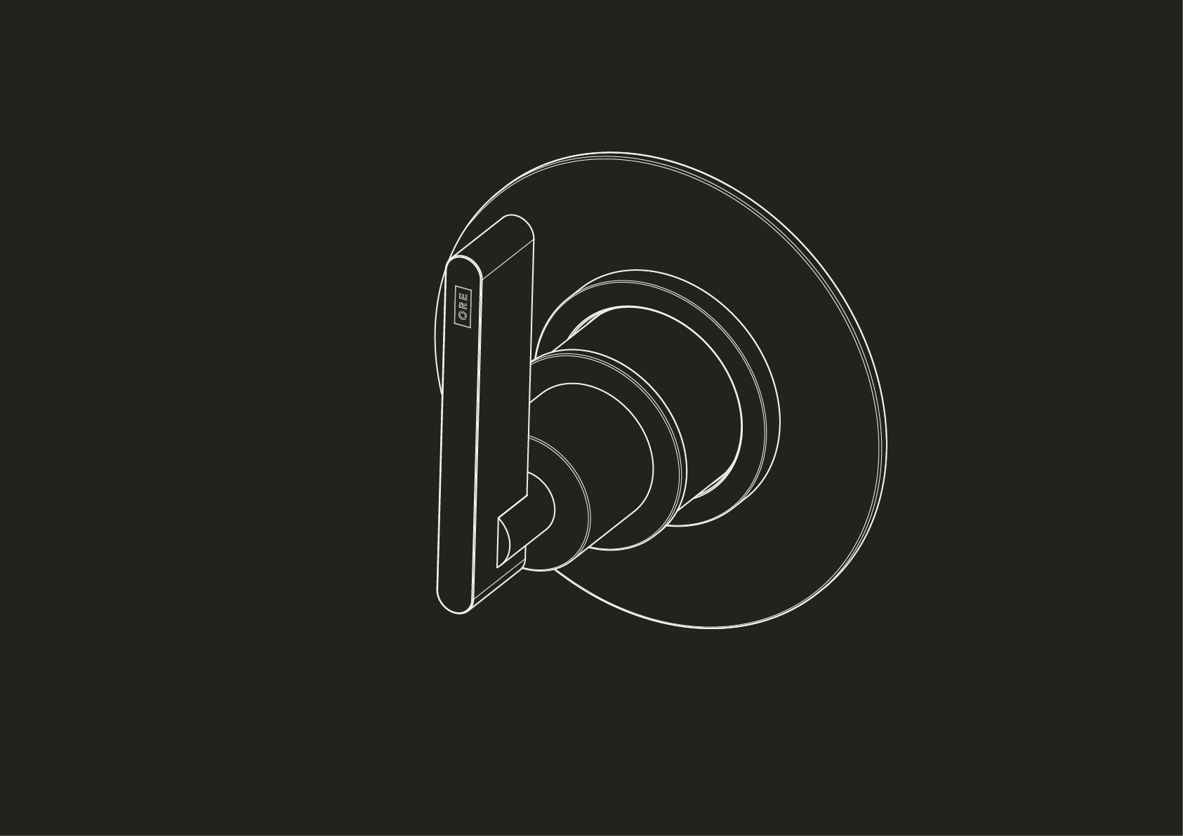 Chapter One - Wall Mounted Two Way Diverter with Stop by Studio Ore