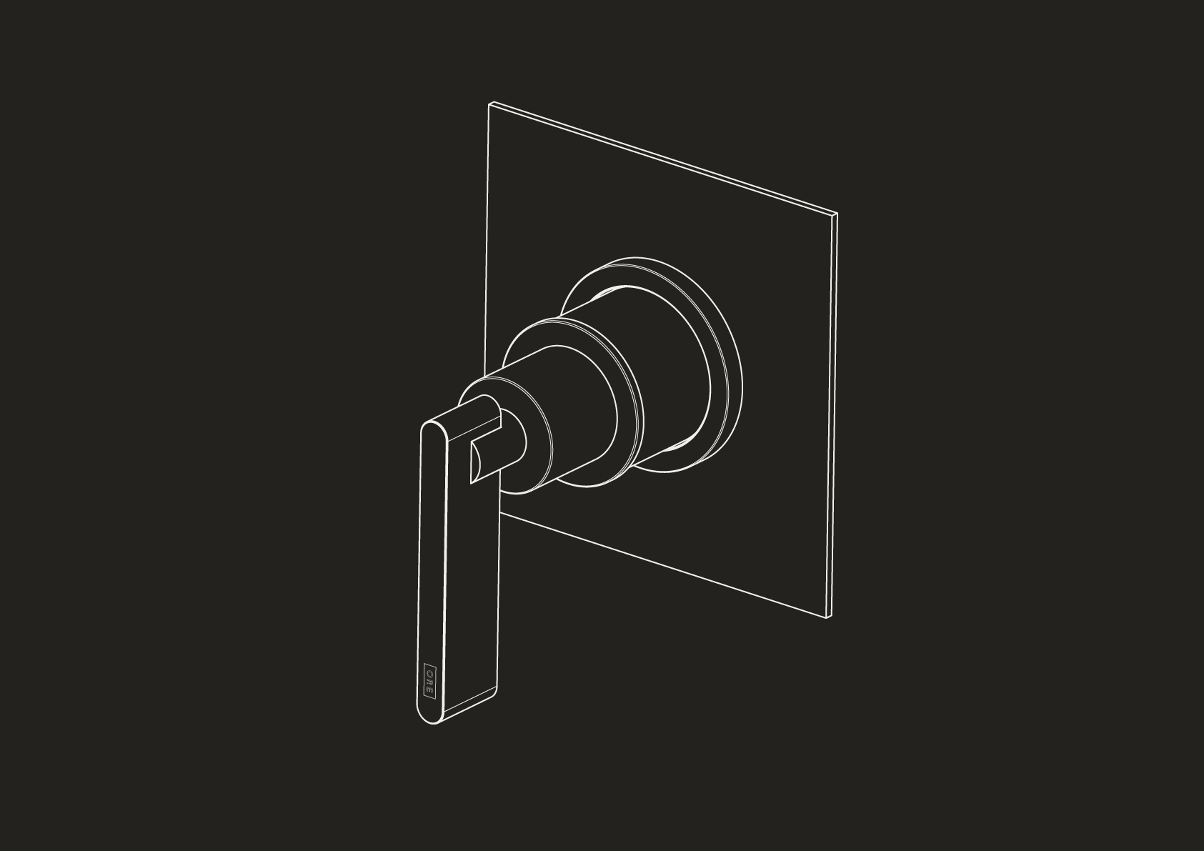 Chapter One – Wall Mounted Shower Mixer with Progressive Cartridge by Studio Ore