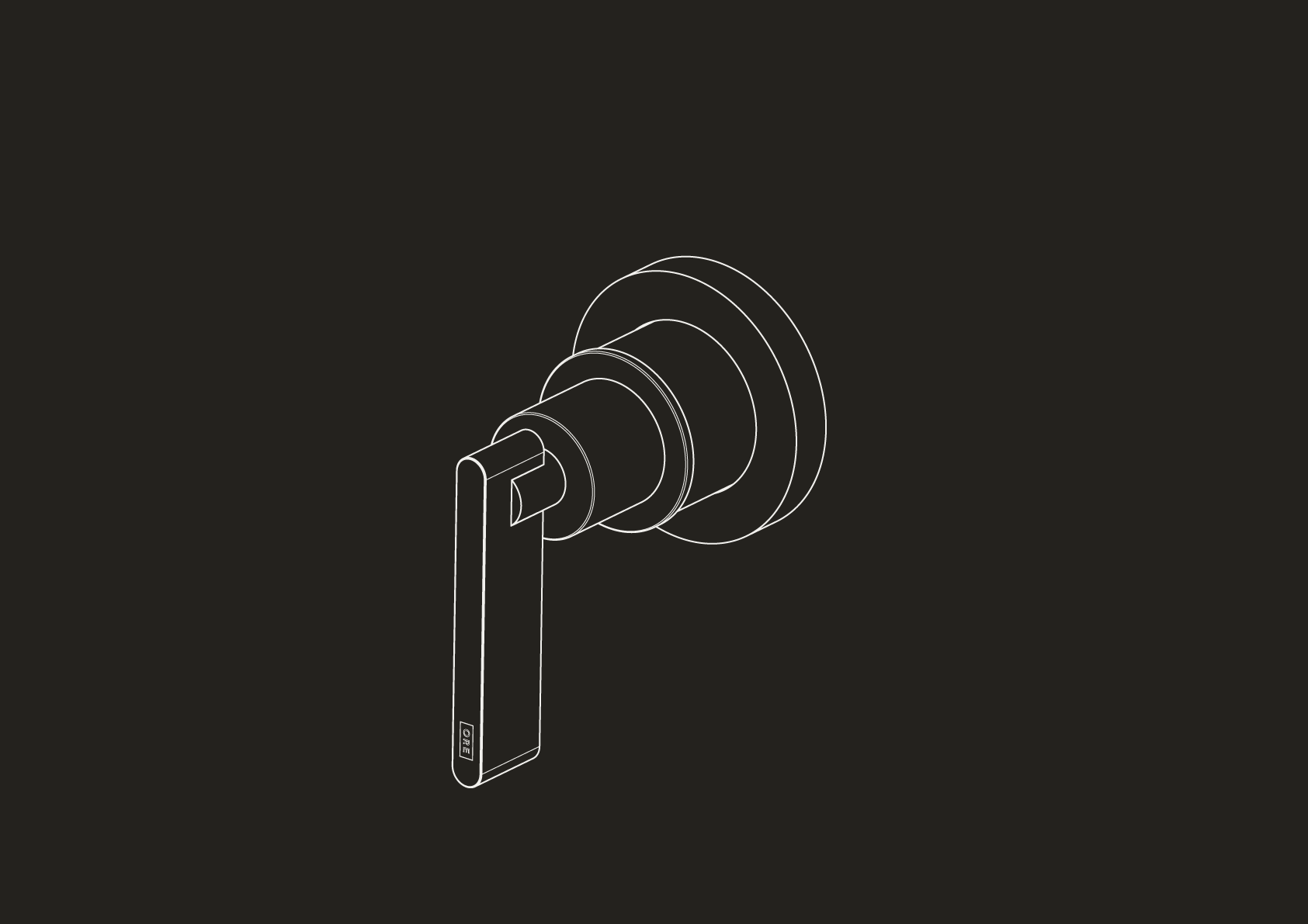 Chapter One – Wall Mounted Shower Mixer with Progressive Cartridge and Wall Ring by Studio Ore