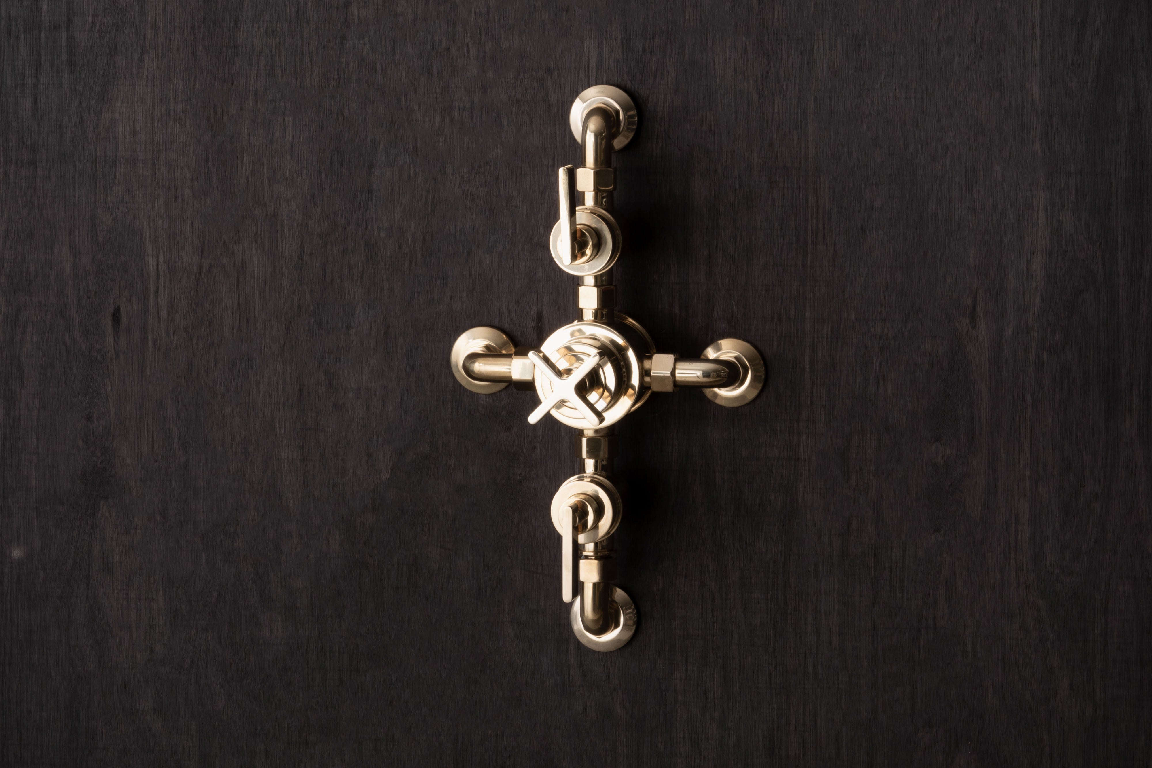 Chapter One - Triple Exposed Shower Thermostat with Double In Wall Outlet by Studio Ore