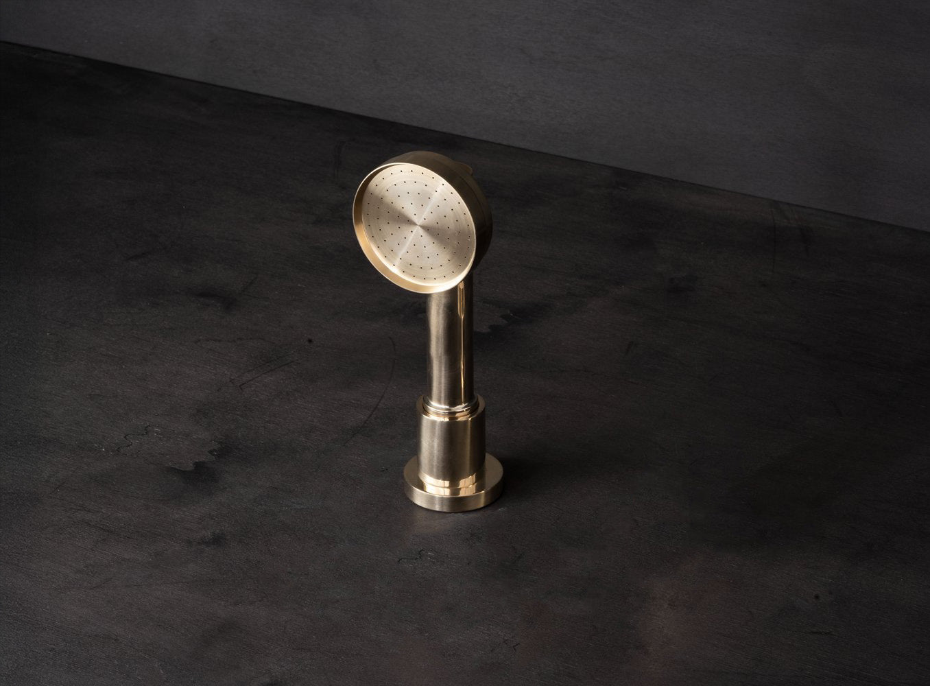 Deck Mounted Rose Hand Shower, Hose and Mount by Studio Ore