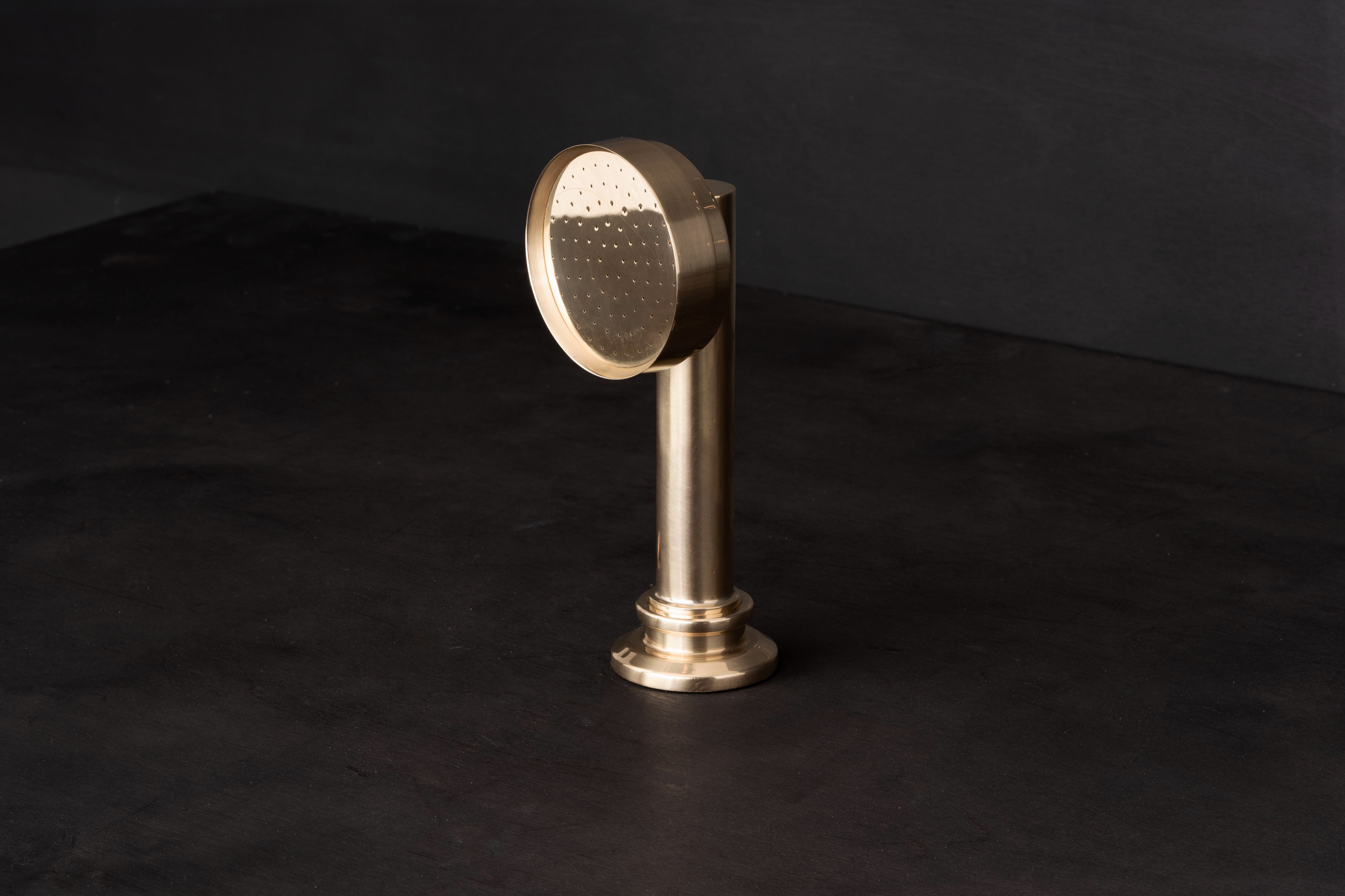 Chapter Two - Deck Mounted Rose Hand Shower, Hose and Mount by Studio Ore