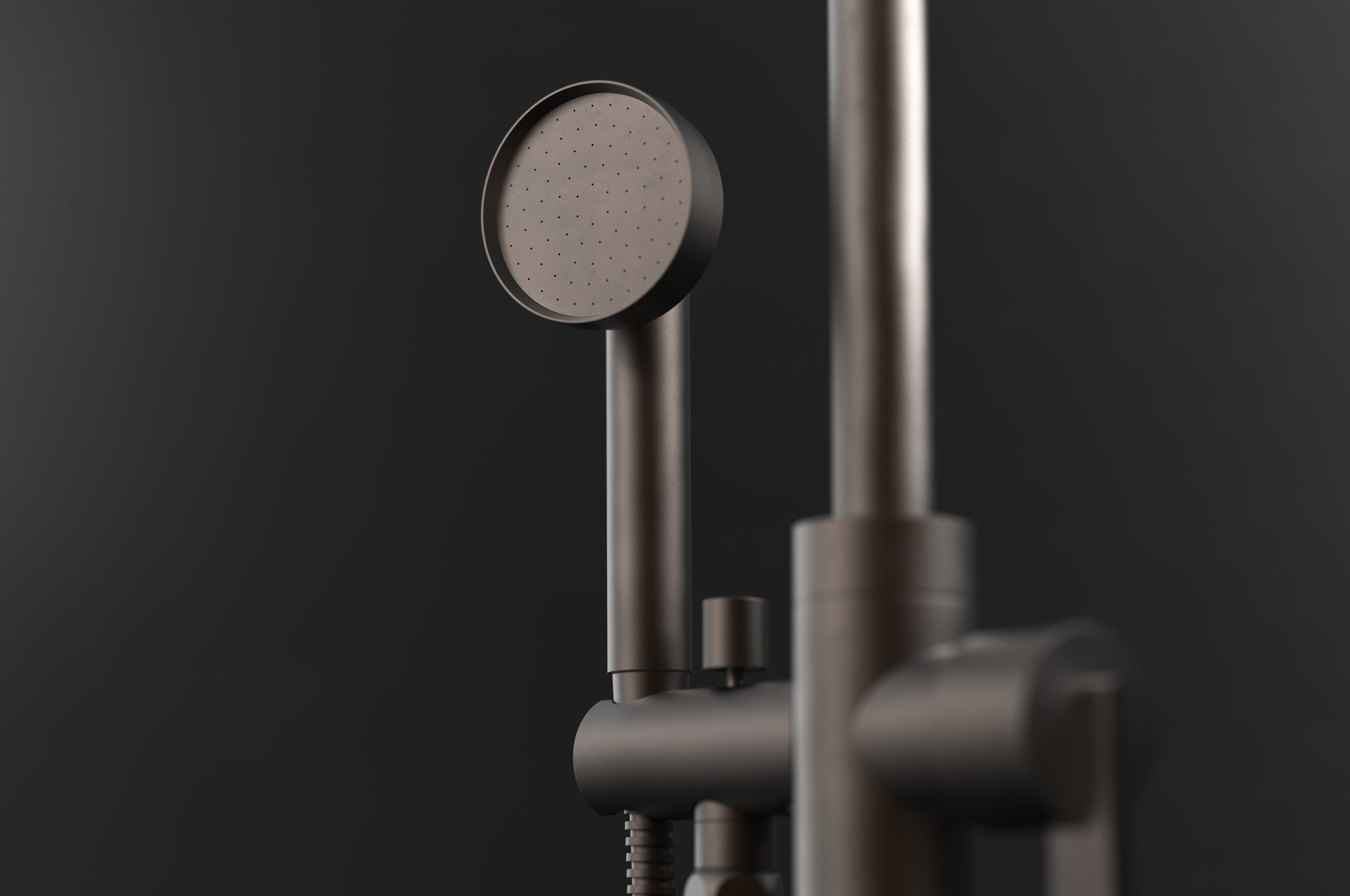 Chapter Three - Floor Mounted Bath Mixer with Hand Shower by Studio Ore