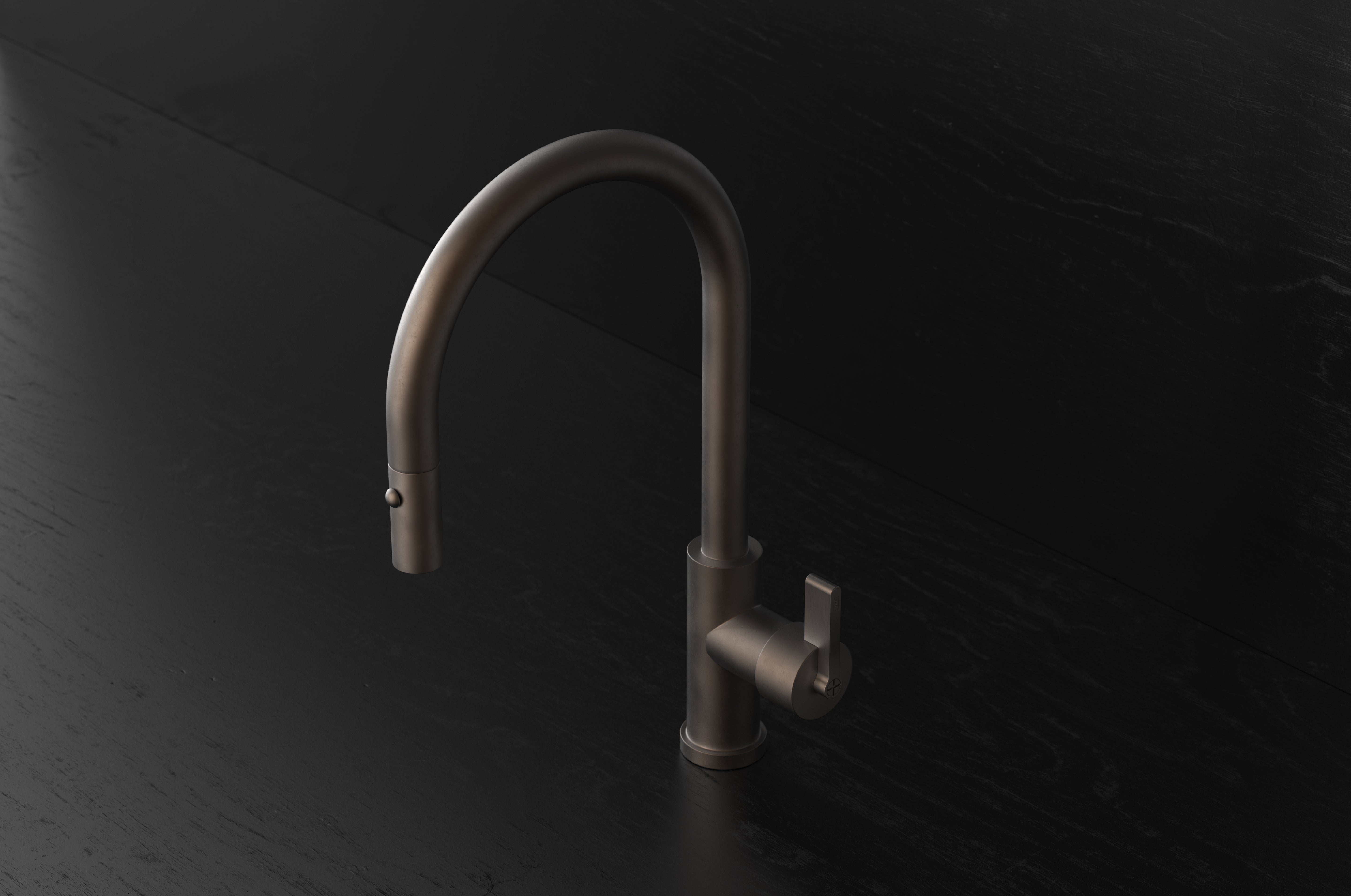 Chapter Three - Deck Mounted Kitchen Mixer with Pull Out Hand Shower by Studio Ore