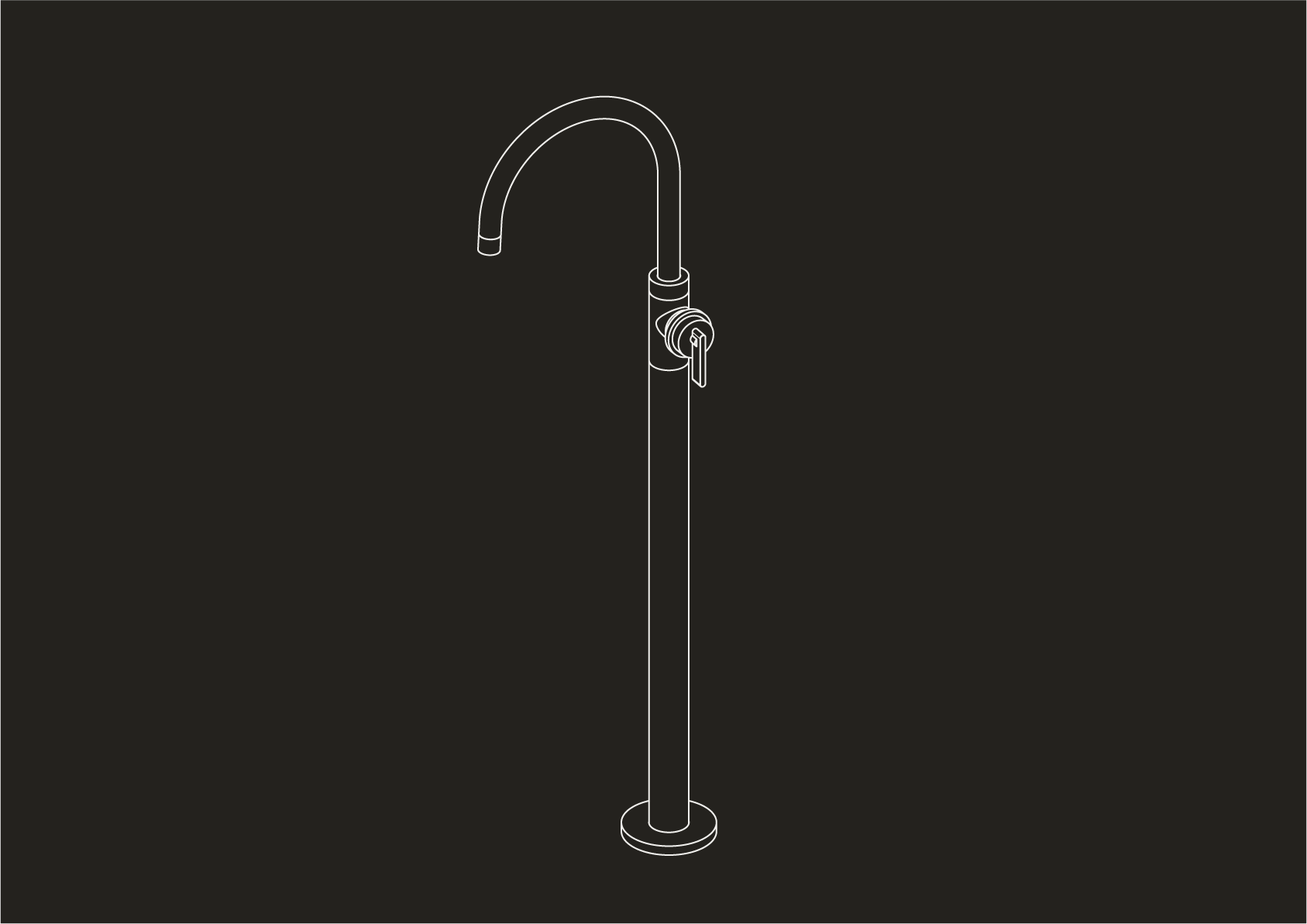 Chapter One - Floor Mounted Bath Mixer by Studio Ore