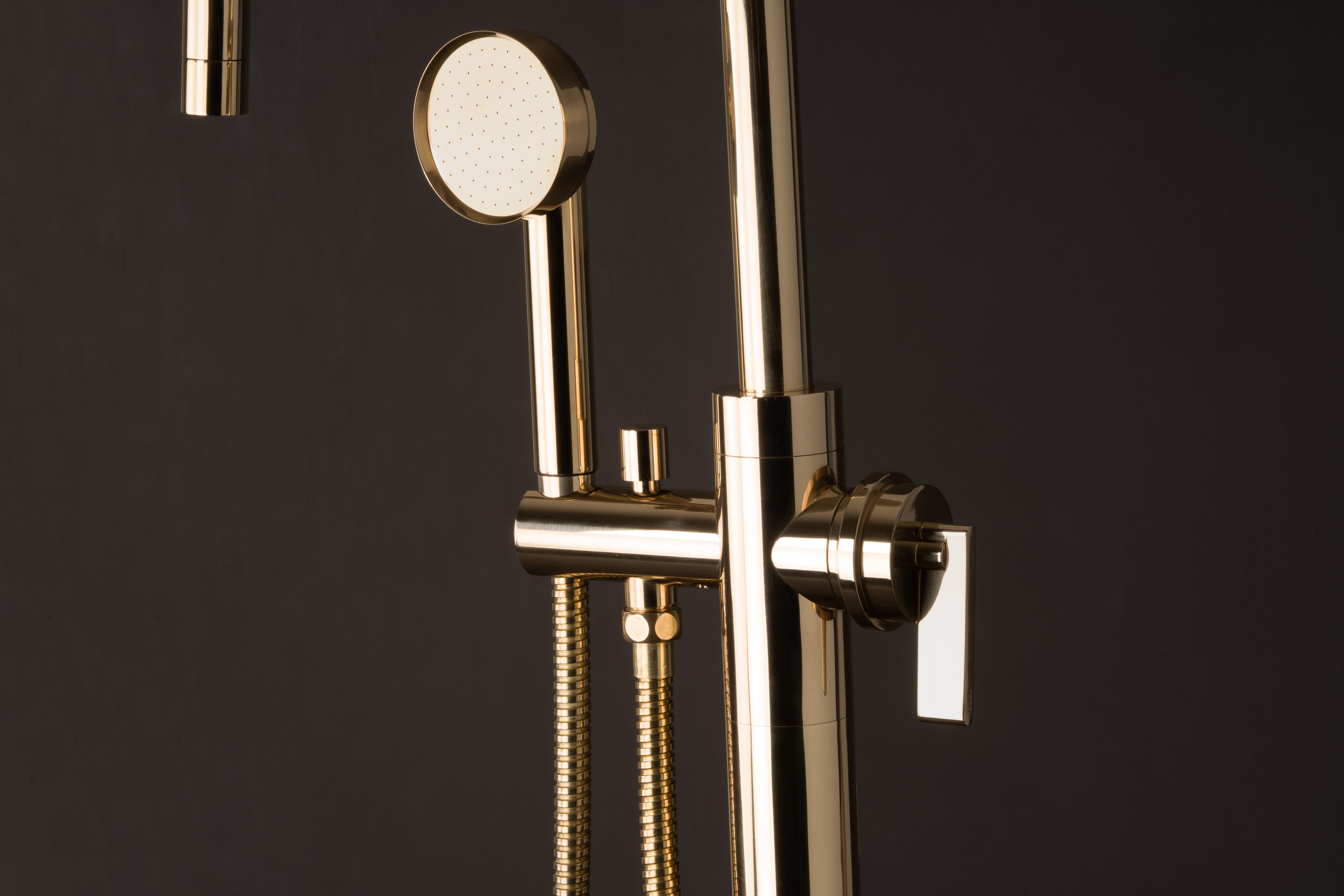 Brass Floor Mounted Bath Mixer