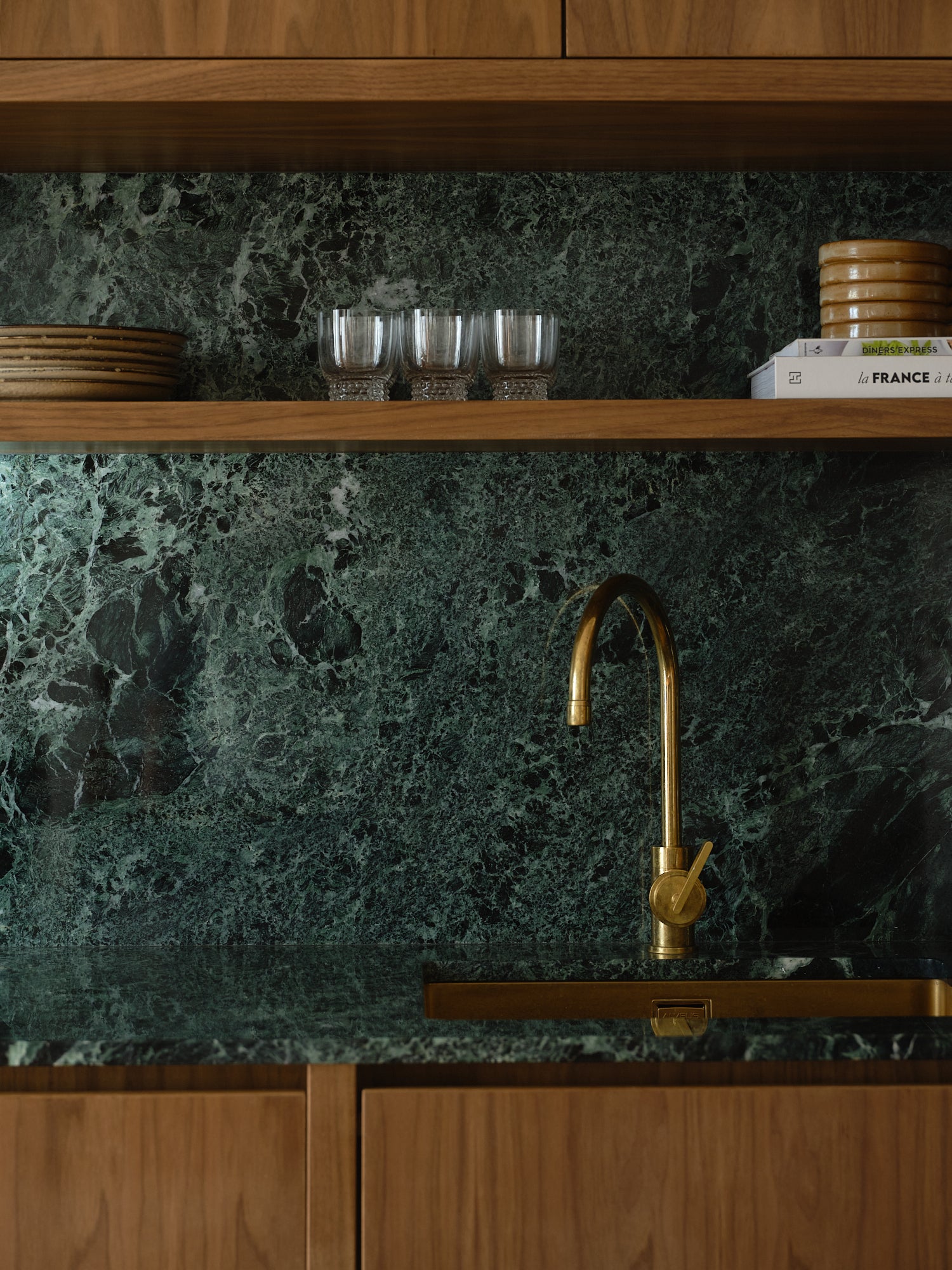 Brass Deck Mounted Kitchen Mixer