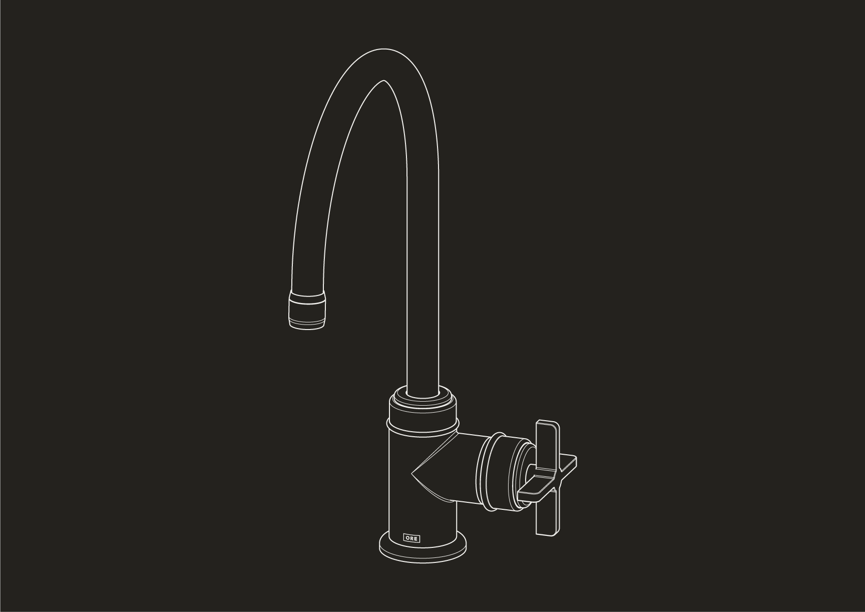 Chapter Two - Deck Mounted Kitchen Mixer Brass