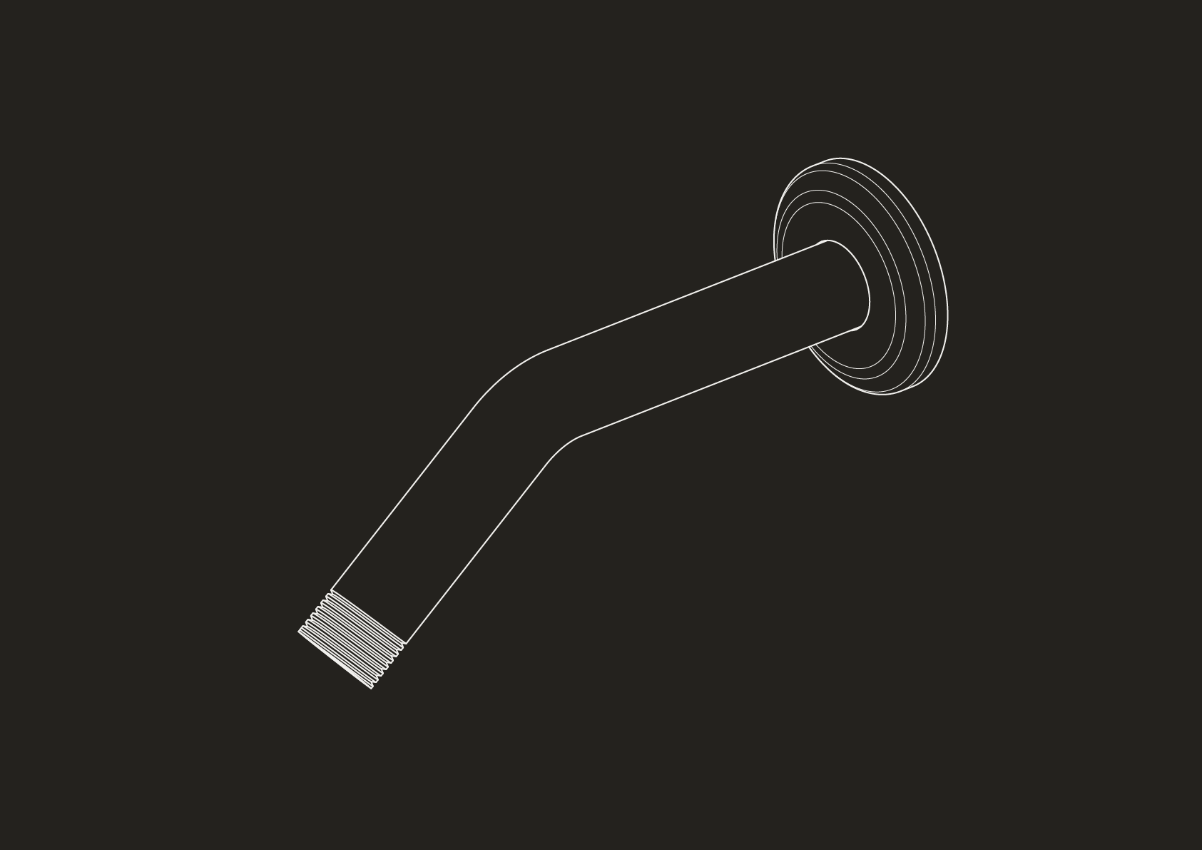 Chapter Two - Wall Mounted Short Angle Shower Arm by Studio Ore