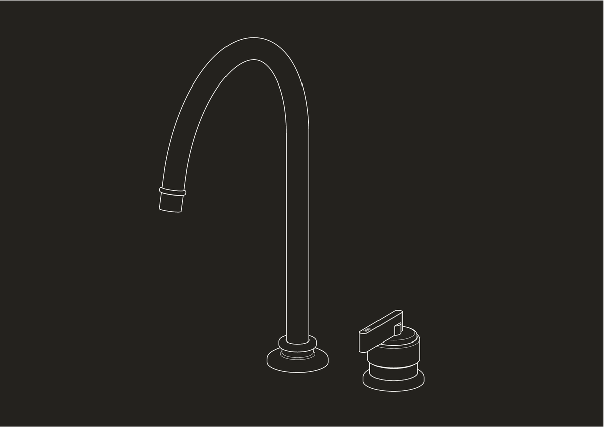 Chapter Two - Two Hole Deck Mounted Swivel Kitchen Mixer