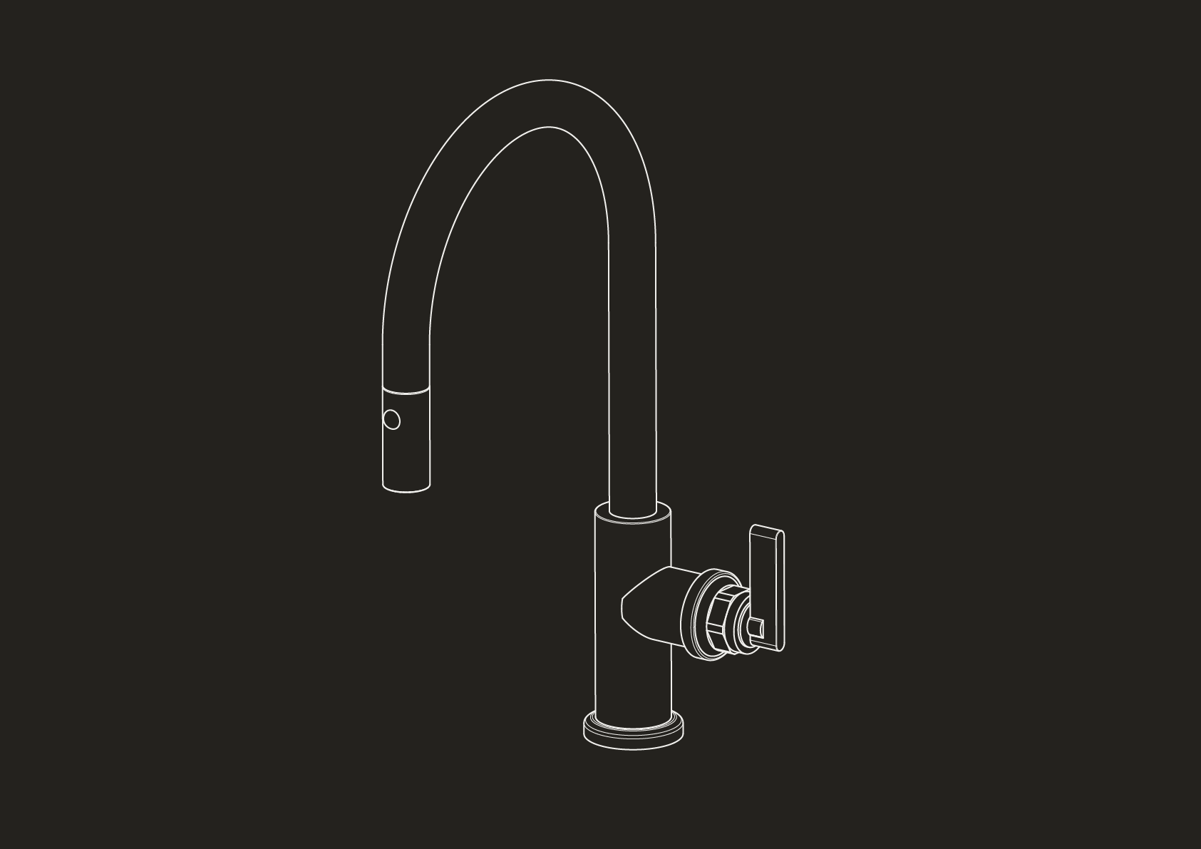 Chapter Two - Deck Mounted Kitchen Mixer with Pull Out Hand Shower by Studio Ore