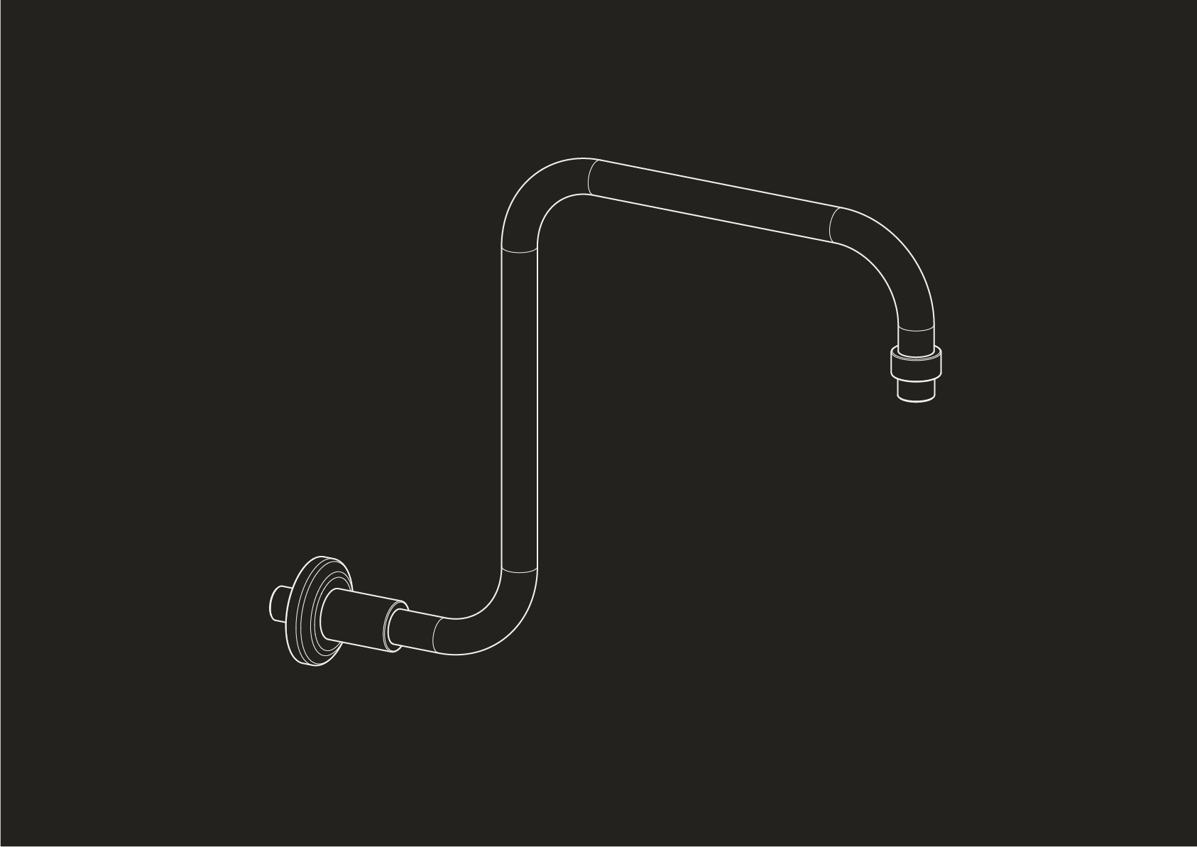 Chapter Two - Wall Mounted Bridge Shower Arm by Studio Ore