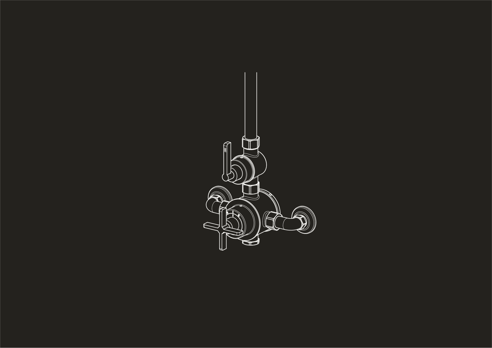 Chapter Two - Dual Exposed Shower Thermostat with Volume Control by Studio Ore