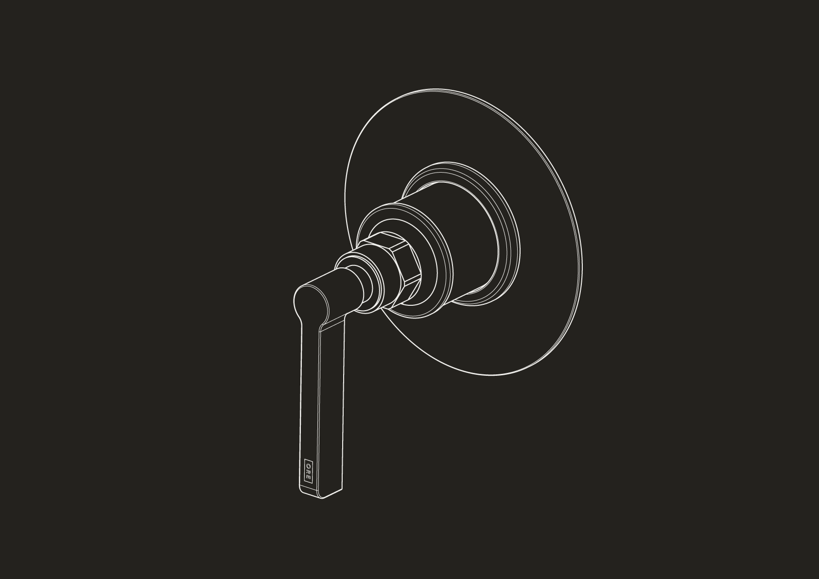 Chapter Two – Wall Mounted Shower Mixer with Progressive Cartridge by Studio Ore