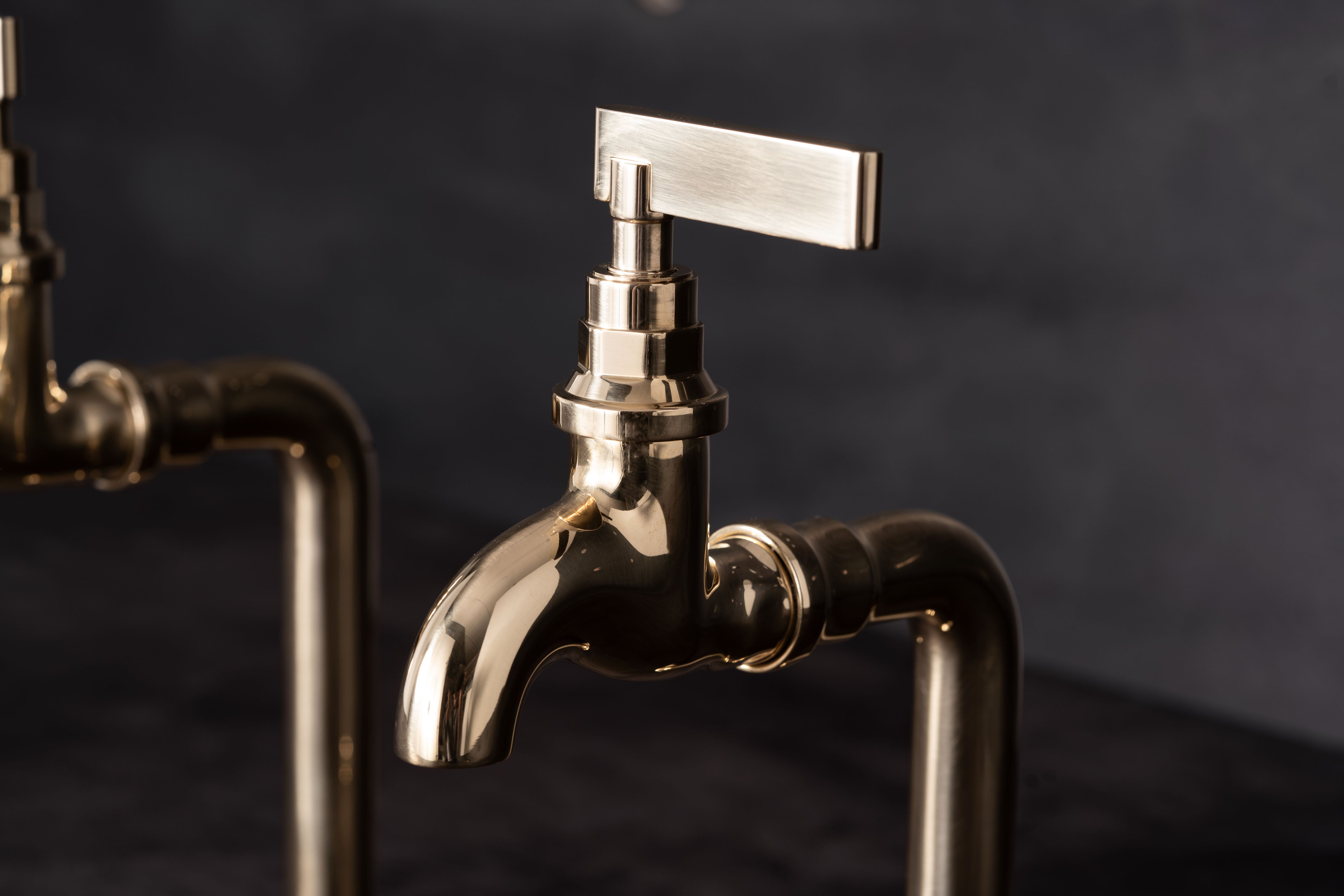 Chapter Two - Two Hole Deck Mounted Bib Taps by Studio Ore