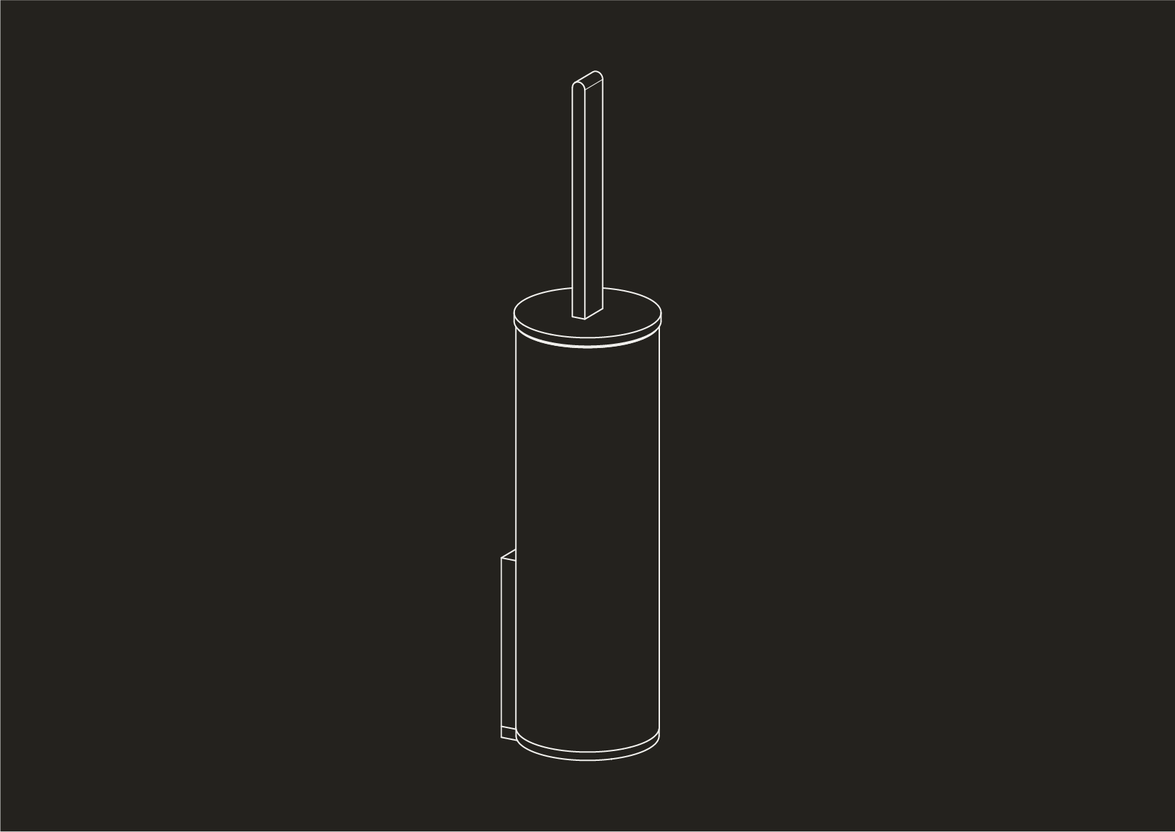 Wall Mounted Toilet Brush Holder by Studio Ore