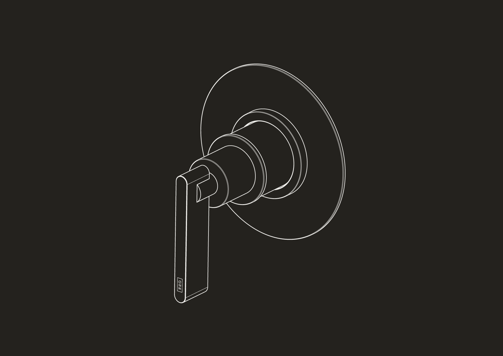 Chapter One – Wall Mounted Shower Mixer with Progressive Cartridge by Studio Ore