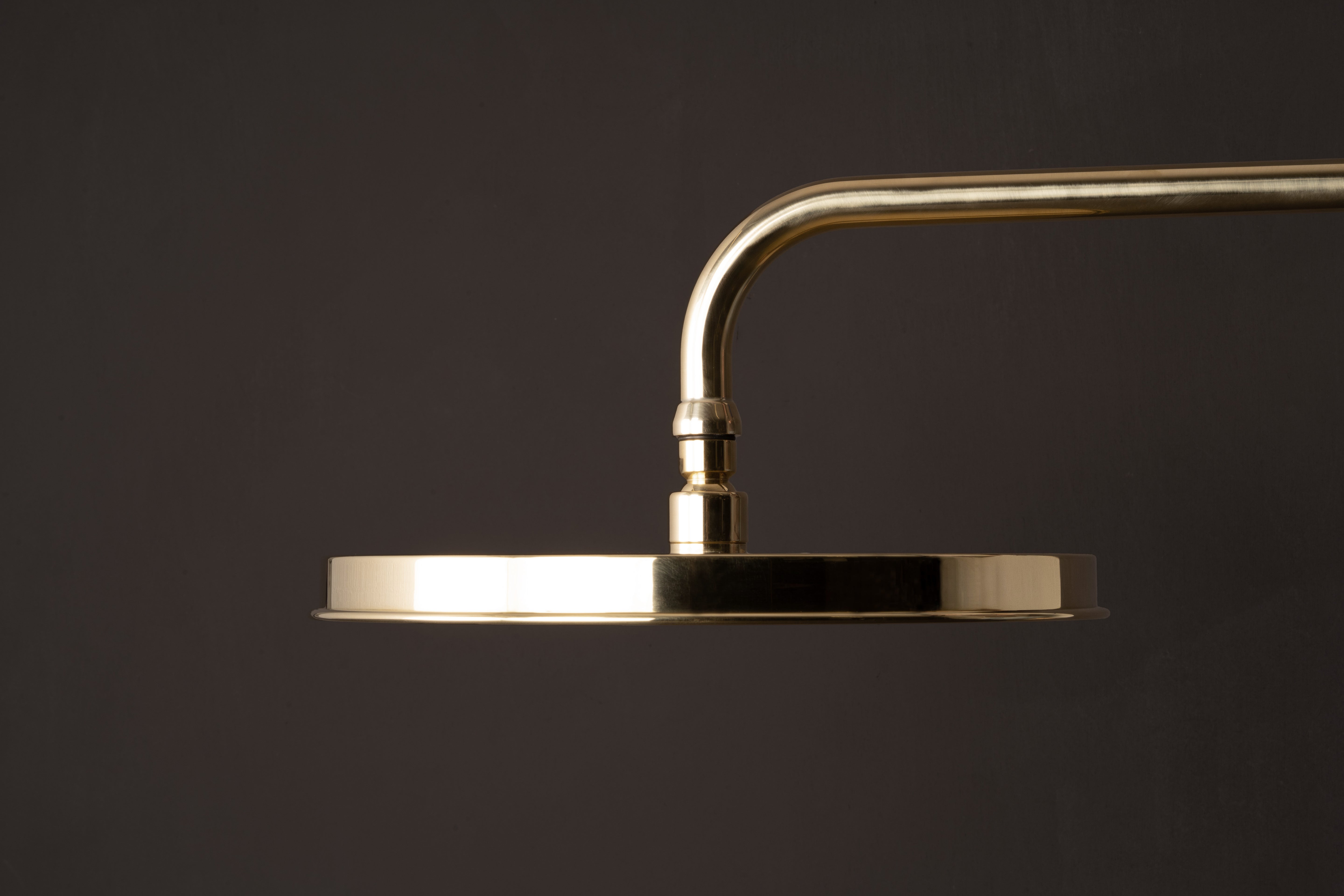 Brass Shallow Minimalist Shower Rose
