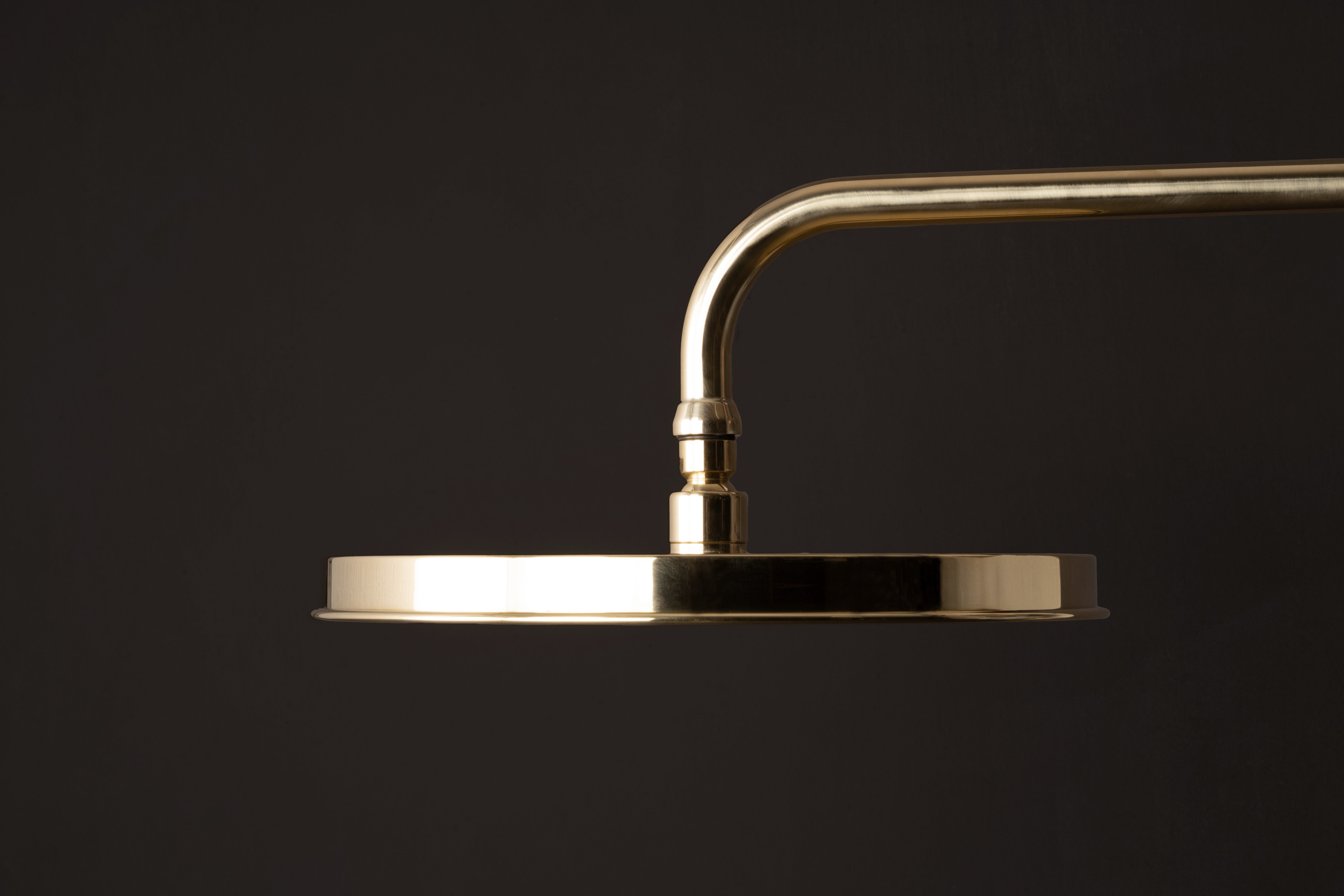 Brass Shallow Minimalist Shower Rose 