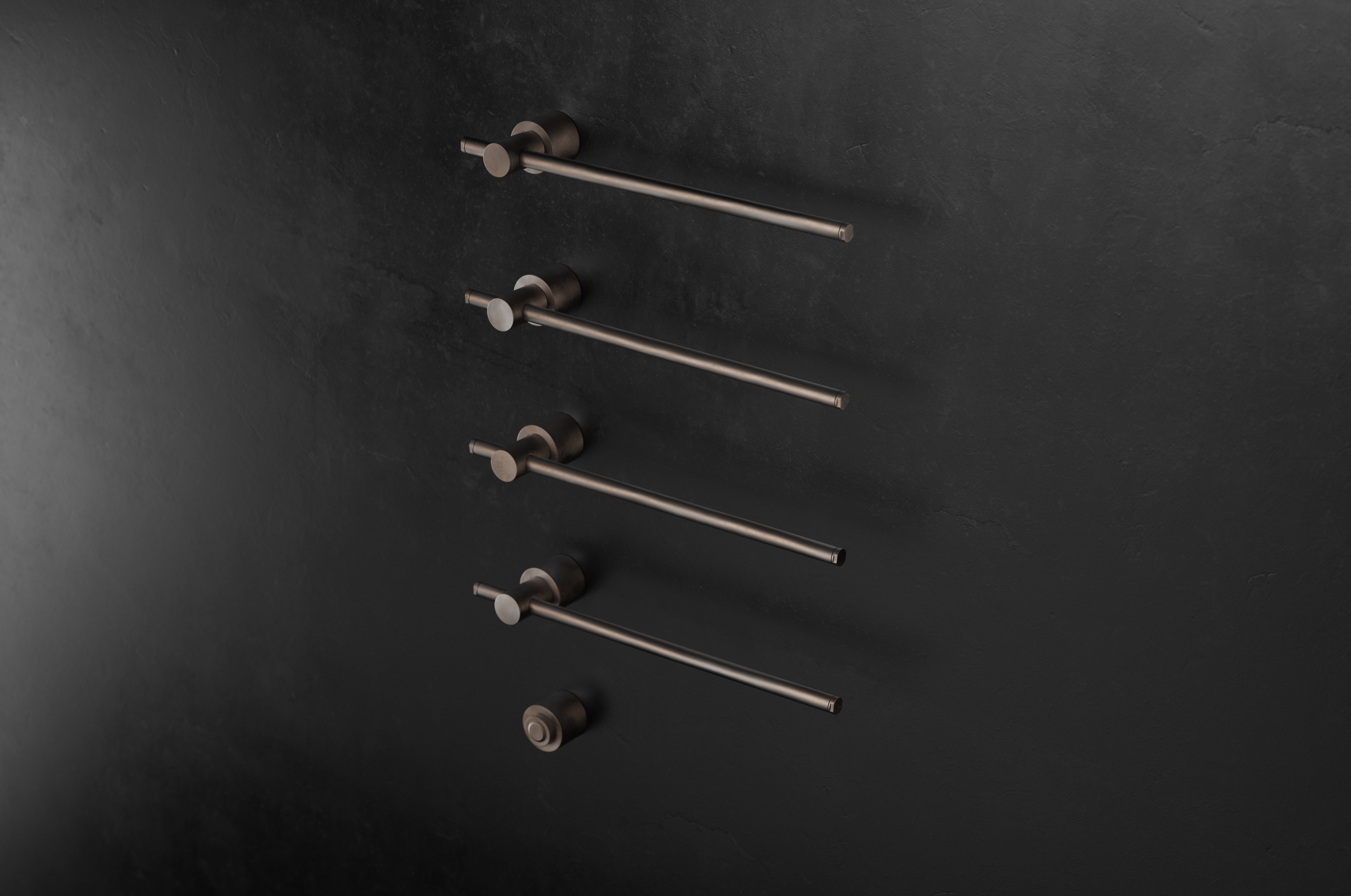 Recessed Wall Mounted Bar Electric Towel Warmer by Studio Ore