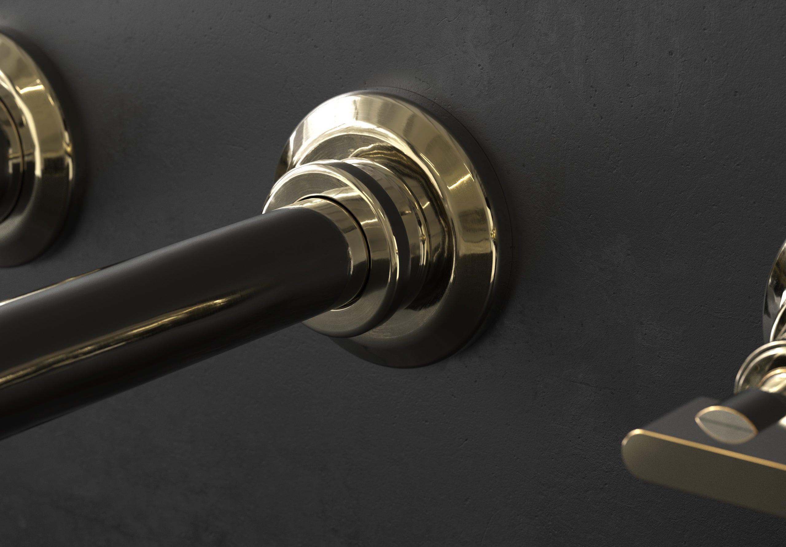 Chapter Two - Long Spout Three Hole Wall Mounted Basin Tap by Studio Ore