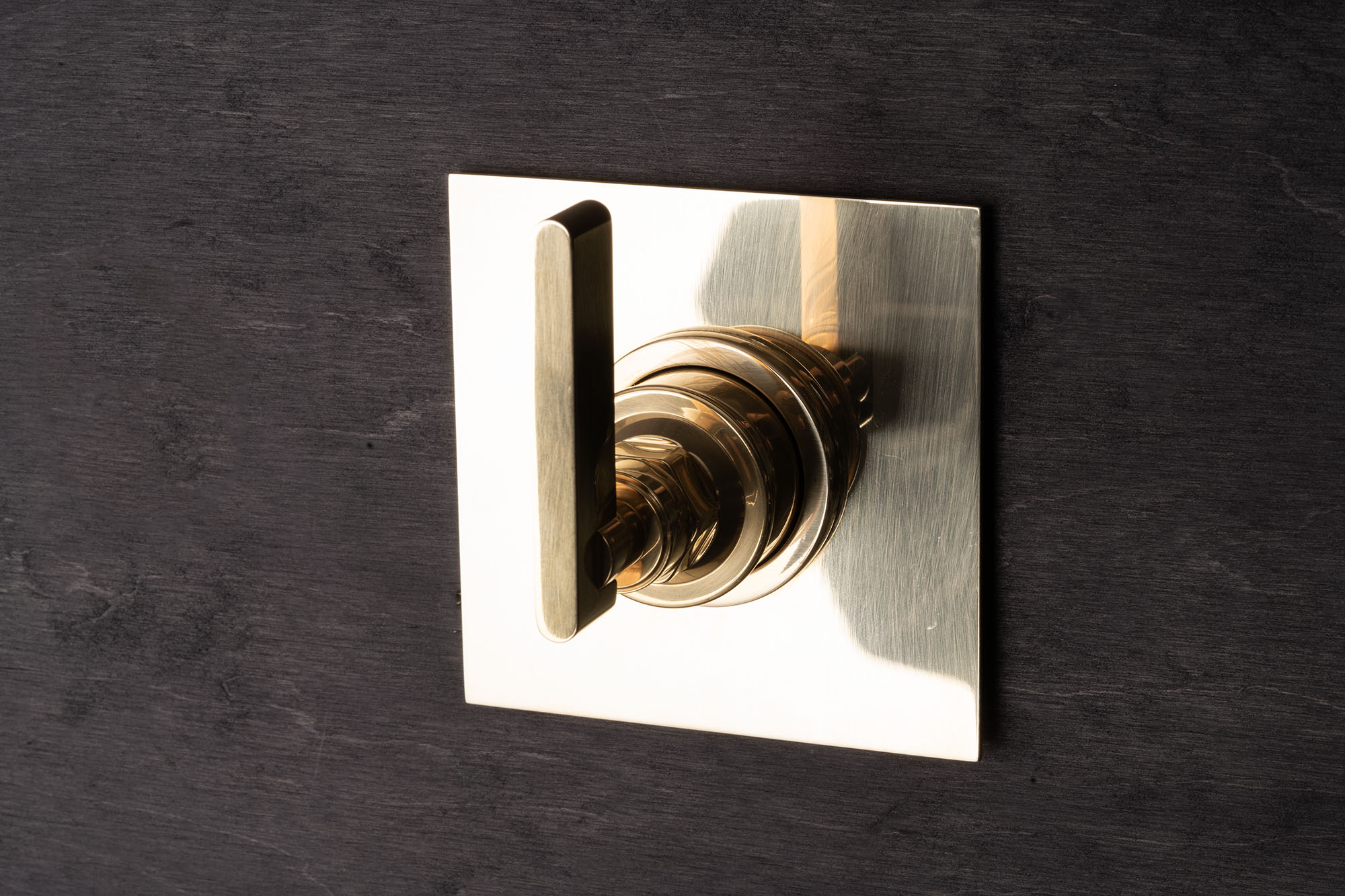 Chapter Two - Wall Mounted Three Way Diverter with Large Square Backplate by Studio Ore