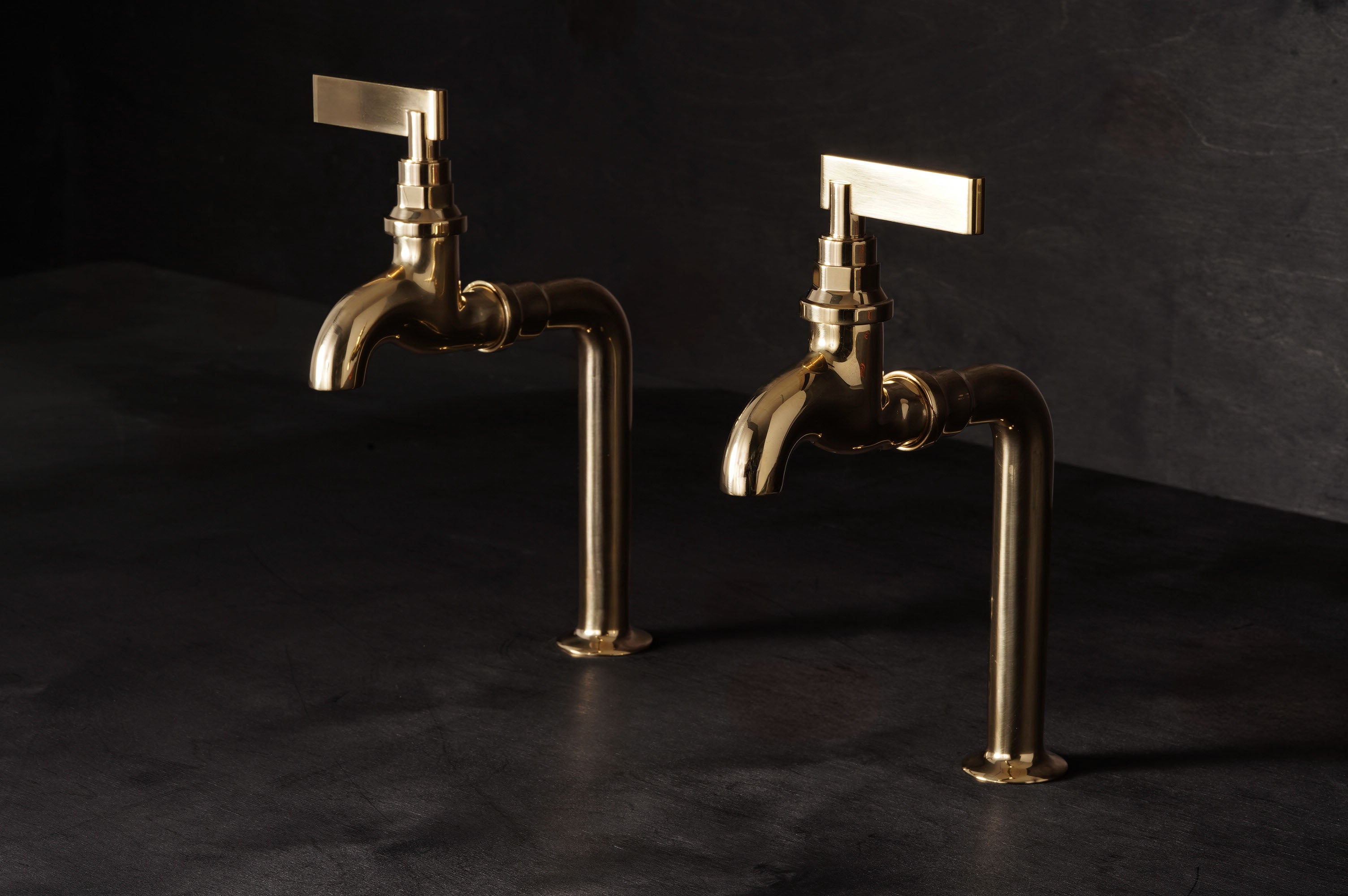 Chapter Two - Two Hole Deck Mounted Bib Taps by Studio Ore