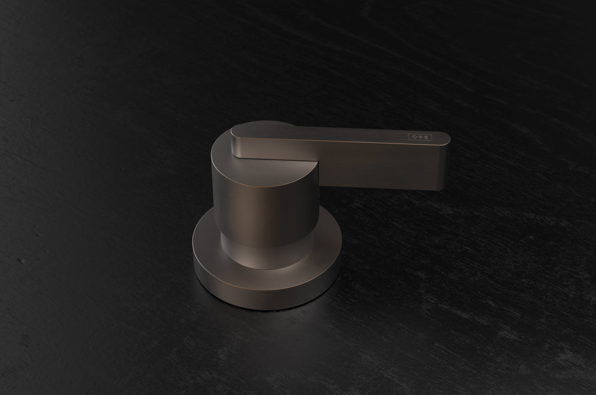 Studio Ore Chapter Three Deck Mounted Basin Control with Lever handle in bronze
