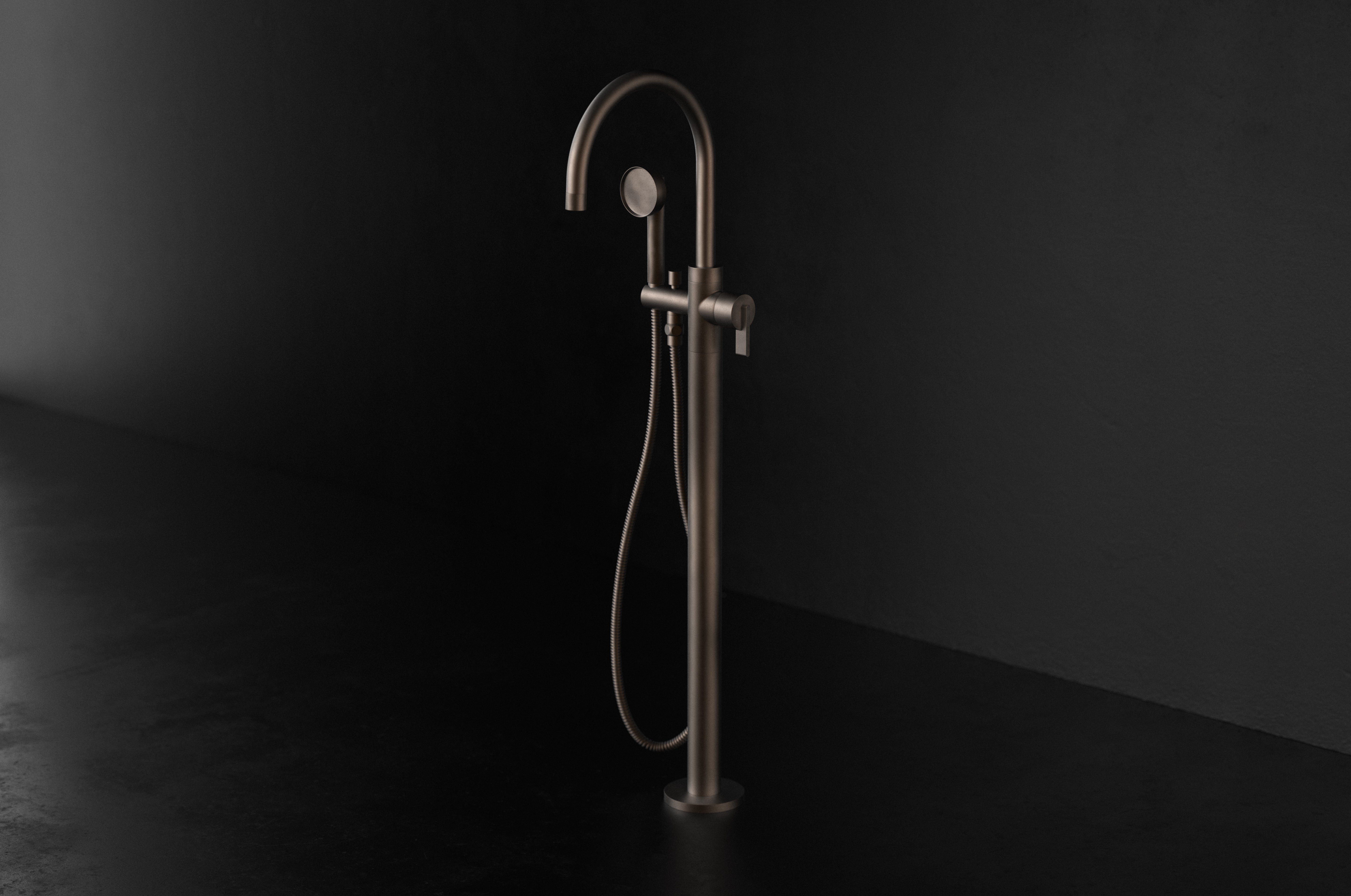 Chapter Three - Floor Mounted Bath Mixer with Hand Shower by Studio Ore