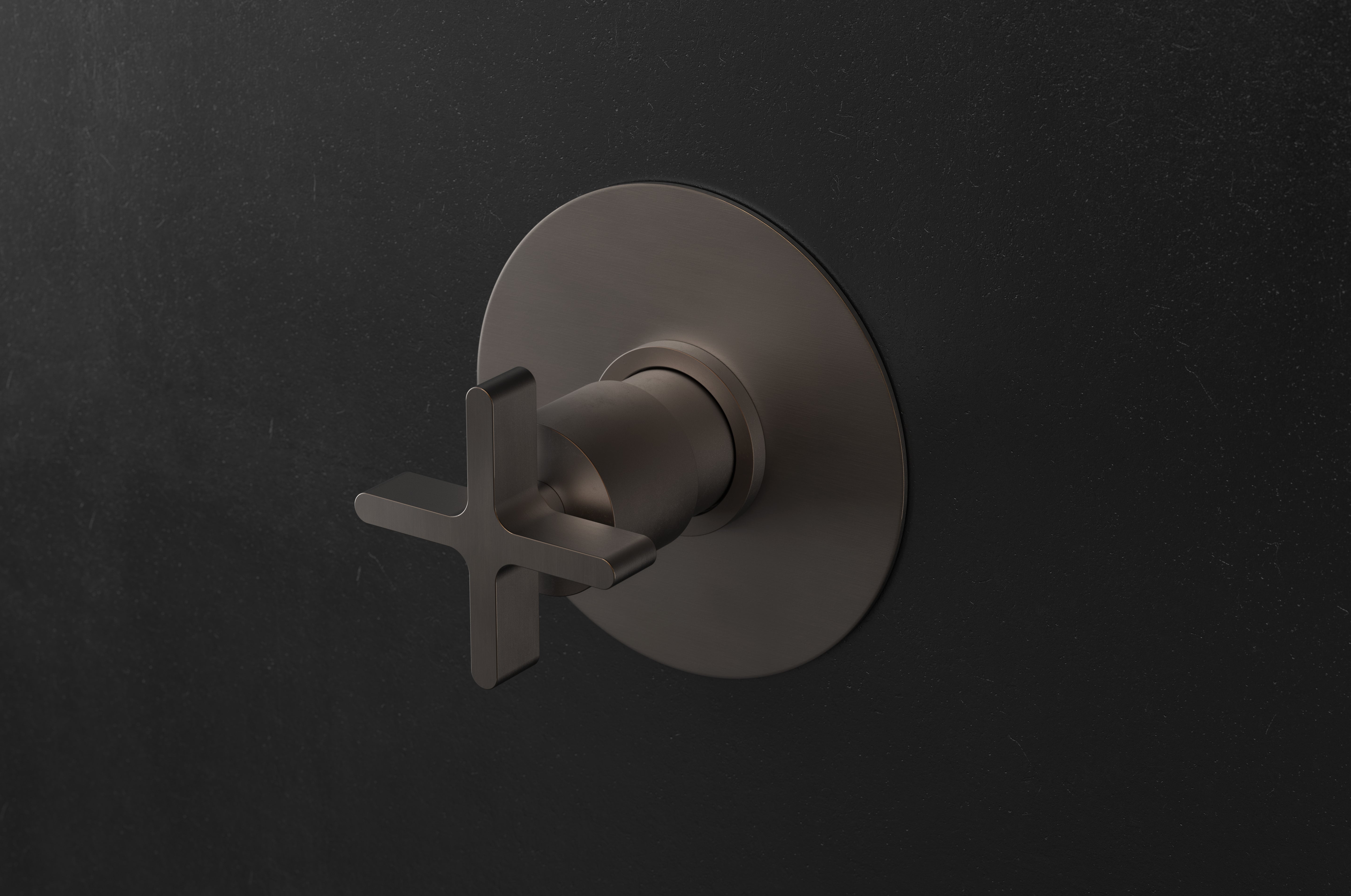 Chapter Three - Shower Thermostat Control with One Outlet & Circular Backplate by Studio Ore