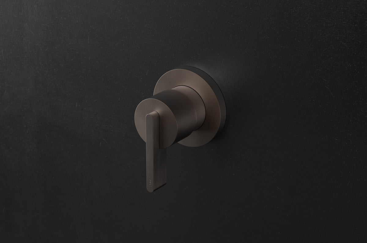 Studio Ore Chapter Three Dual Shower Thermostat with Two Way Diverter with Lever Handle in bronze
