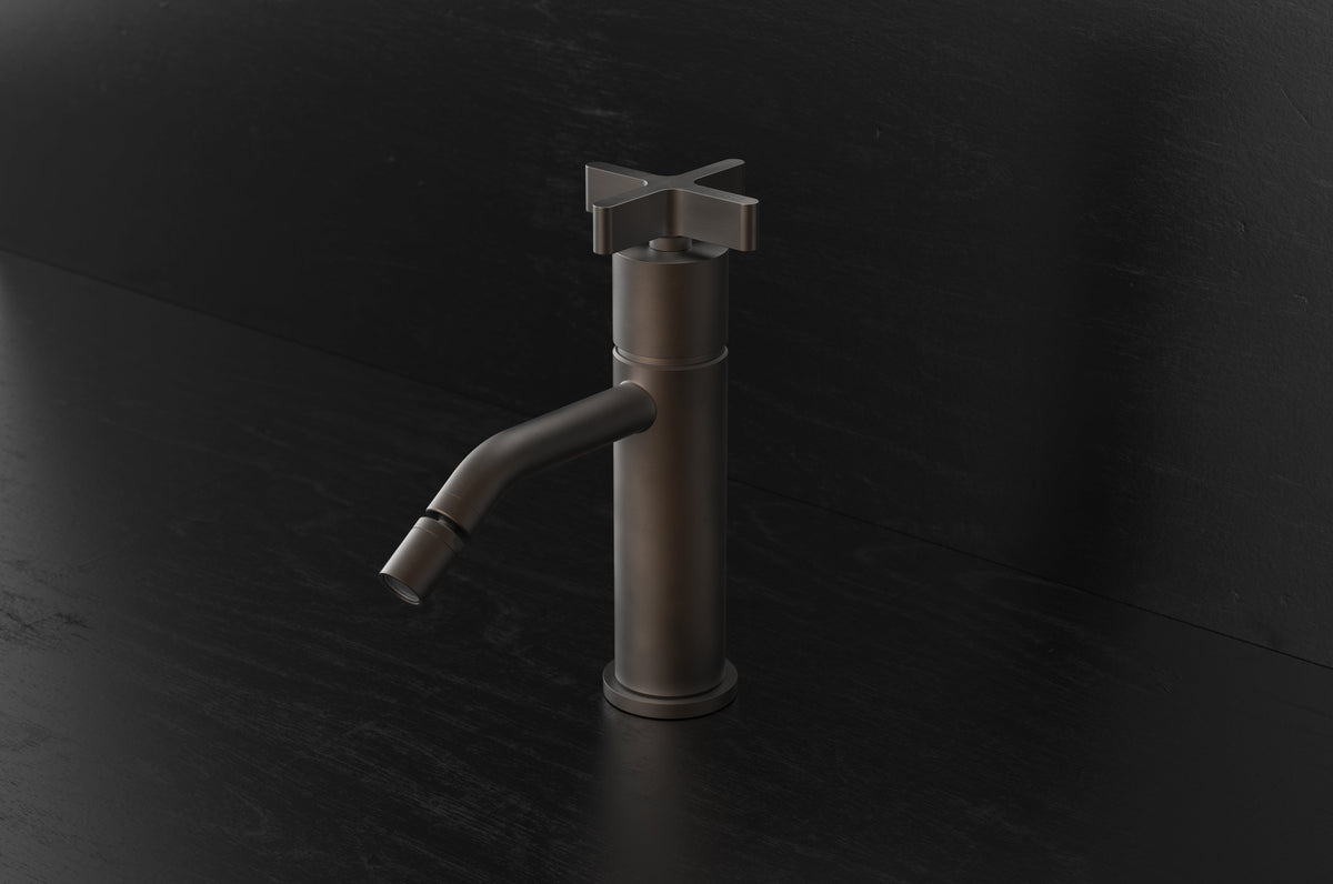 Studio Ore Chapter Three Bidet Mixer Tap with Cross handle in bronze