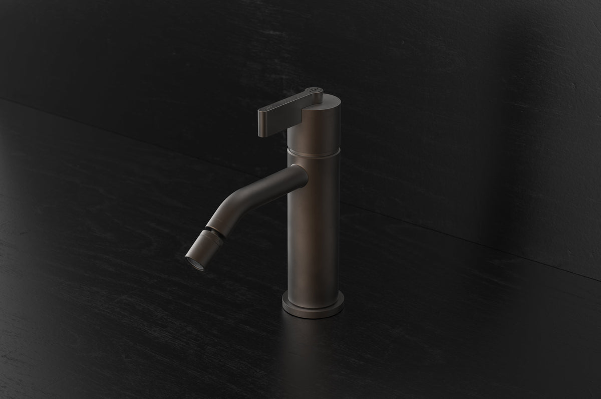 Studio Ore Chapter Three Bidet Mixer Tap with Teardrop Lever handle in bronze