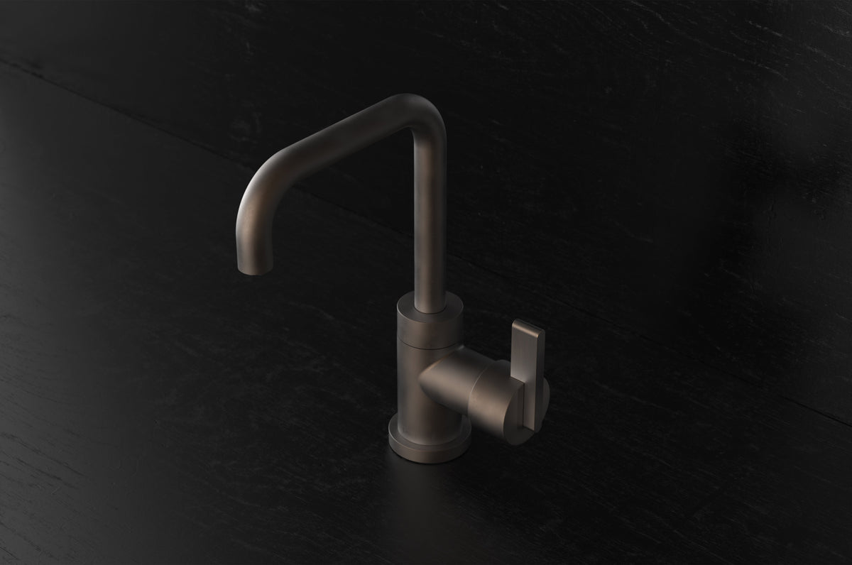 Studio Ore Chapter Three Deck Mounted Basin Mono Mixer with Lever handle in bronze