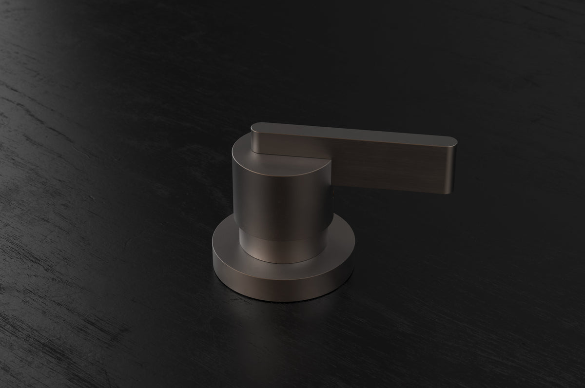 Studio Ore Chapter Three Deck Mounted Diverter with Lever handle in bronze
