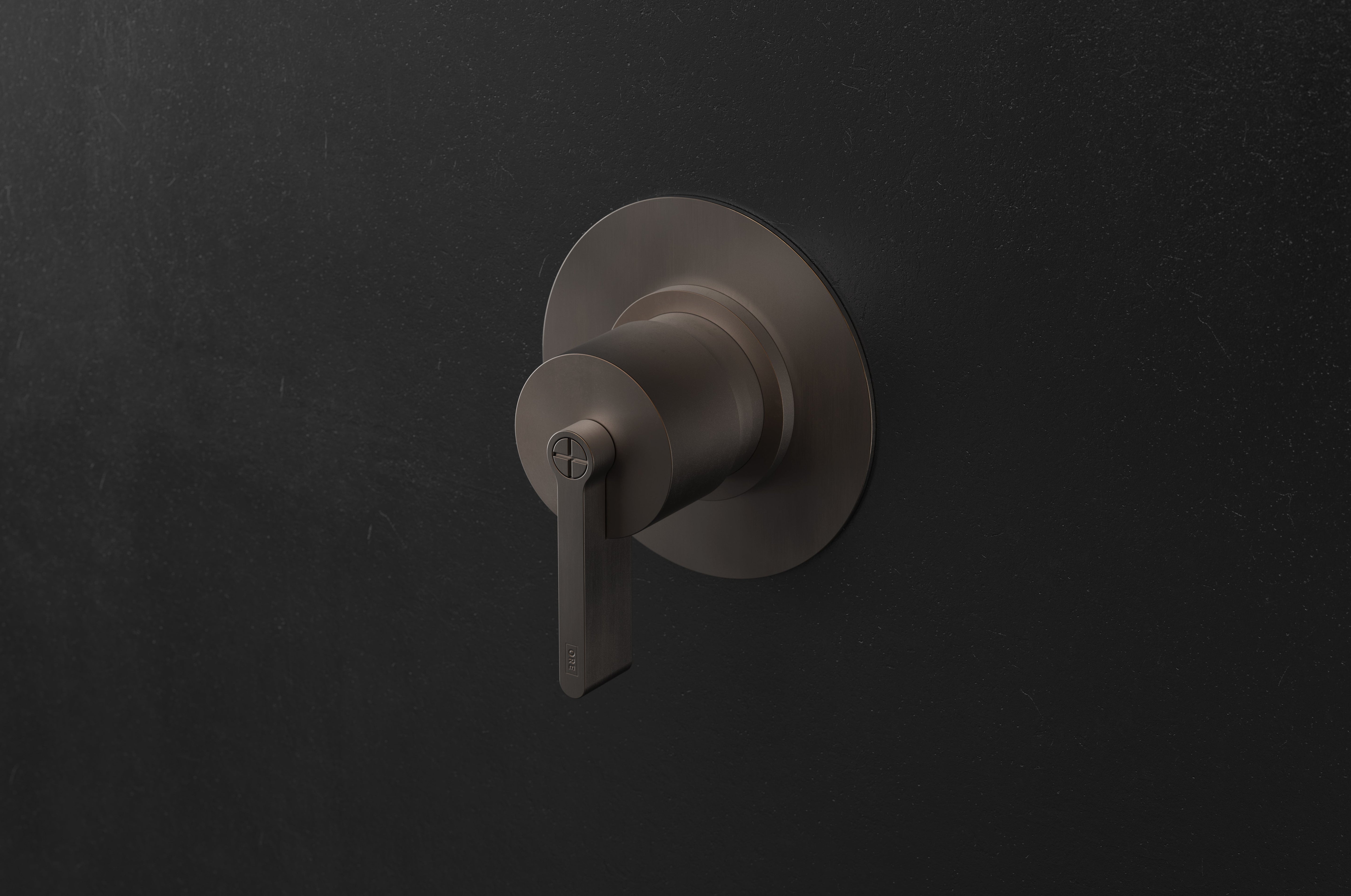 Chapter Three - Wall Mounted Shower Mixer with Circular Backplate by Studio Ore
