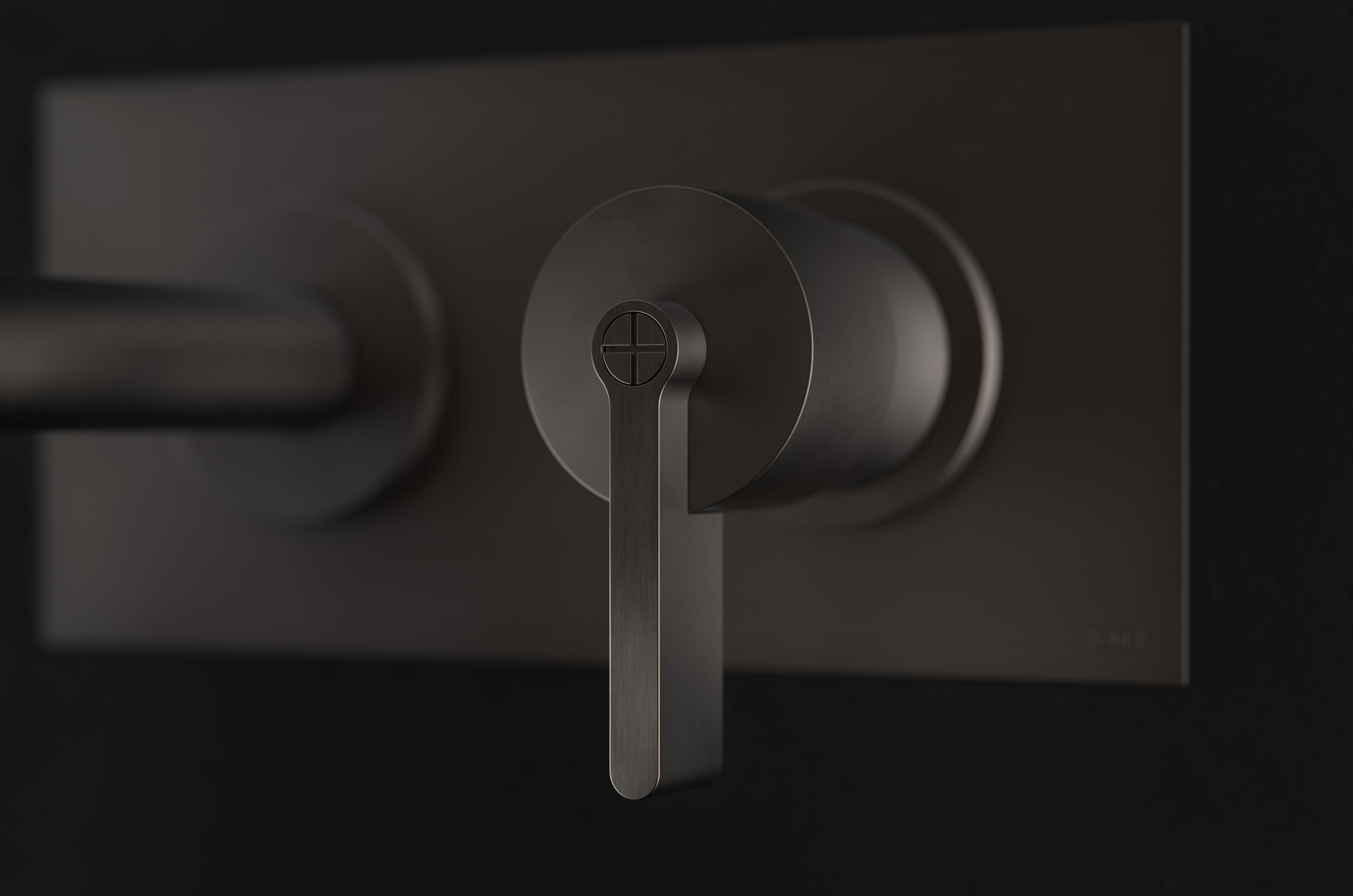 Chapter Three - Short Spout Wall Mounted Two Hole Mixer with Backplate by Studio Ore