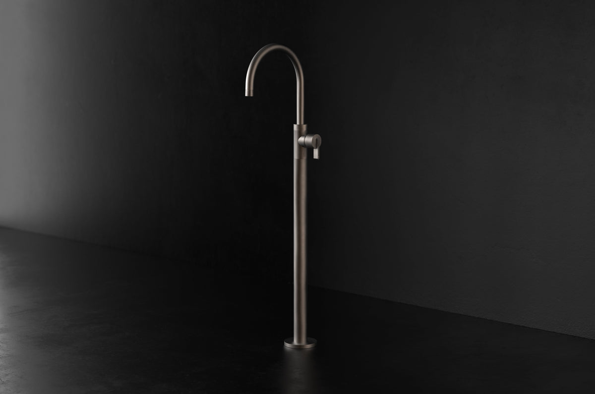 Studio Ore Chapter Three Floor Mounted Bath Mixer with Lever handle in bronze