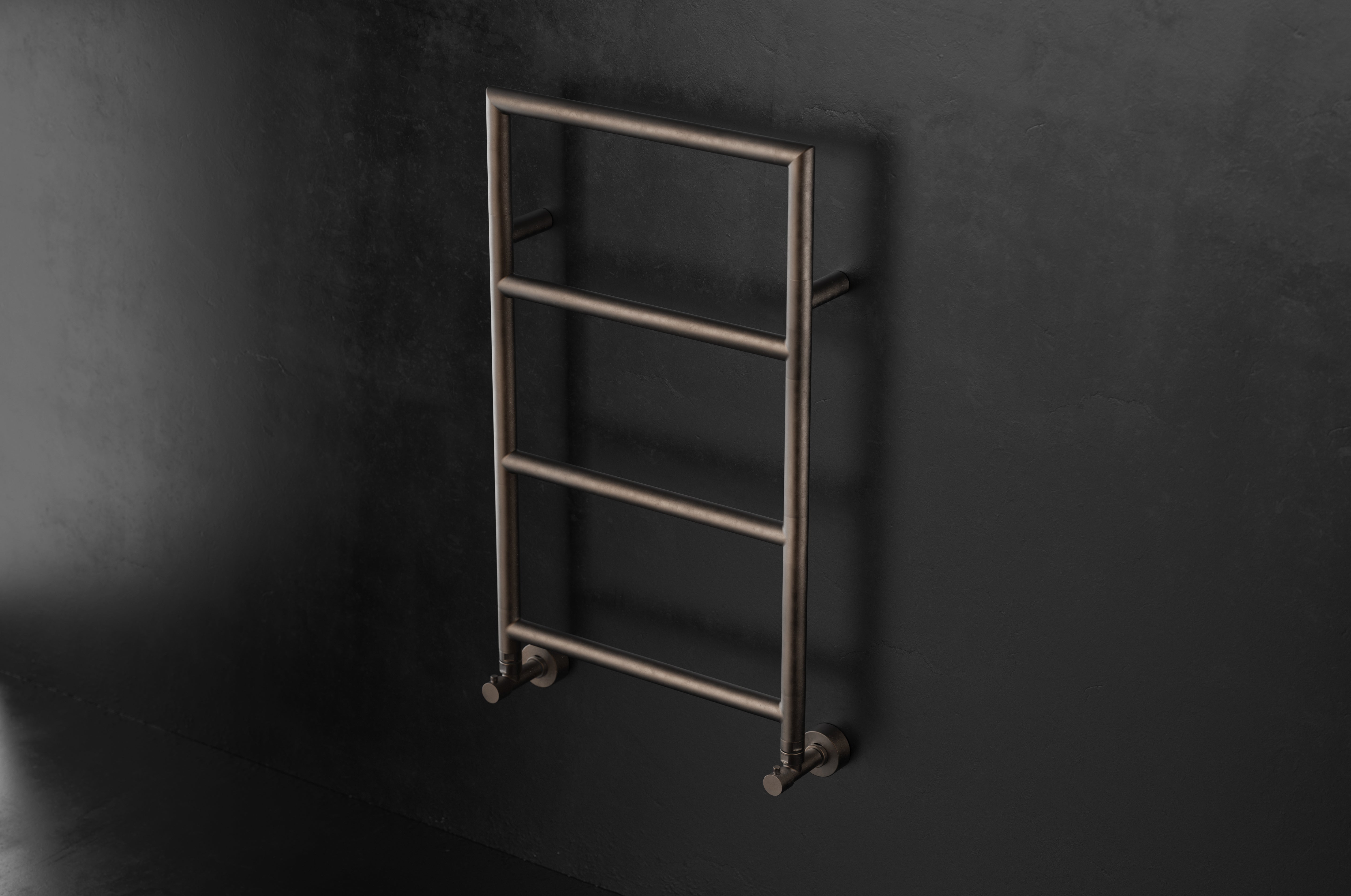 Plumbed-In, Wall Mounted Towel Warmer by Studio Ore