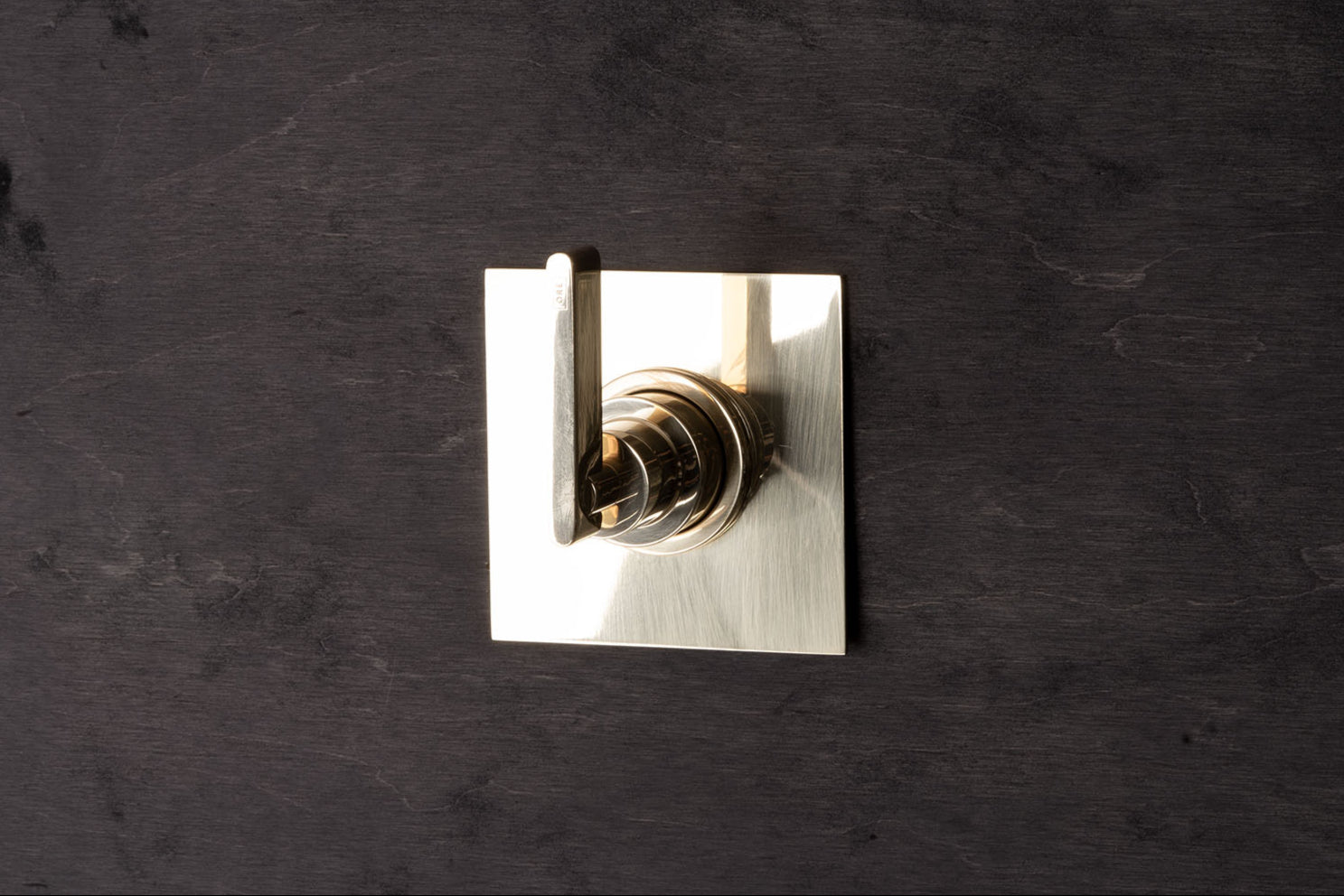Chapter One - Wall Mounted Three Way Diverter with Large Square Backplate by Studio Ore