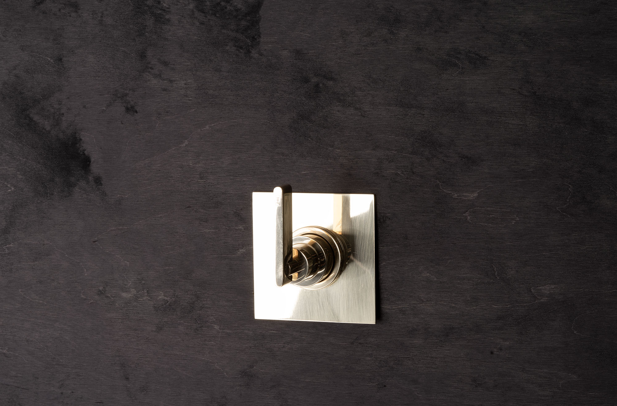 Chapter One - Wall Mounted Three Way Diverter with Large Square Backplate by Studio Ore